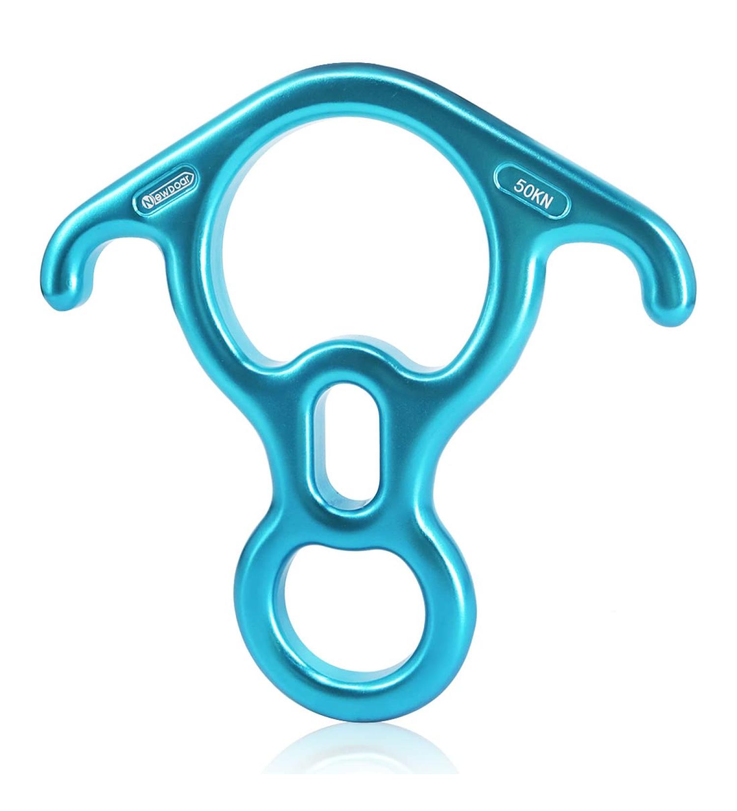 NewDoar 50KN 11000 LBF Rescue Figure 8 Descender Large Bent-Ear Belaying and Rappelling Gear Belay Device for Rock Climbing  Aerial Dance Ziplining and Peak Rescue 7075 Aluminum Alloy Blue - Buy Online on GoSupps.com