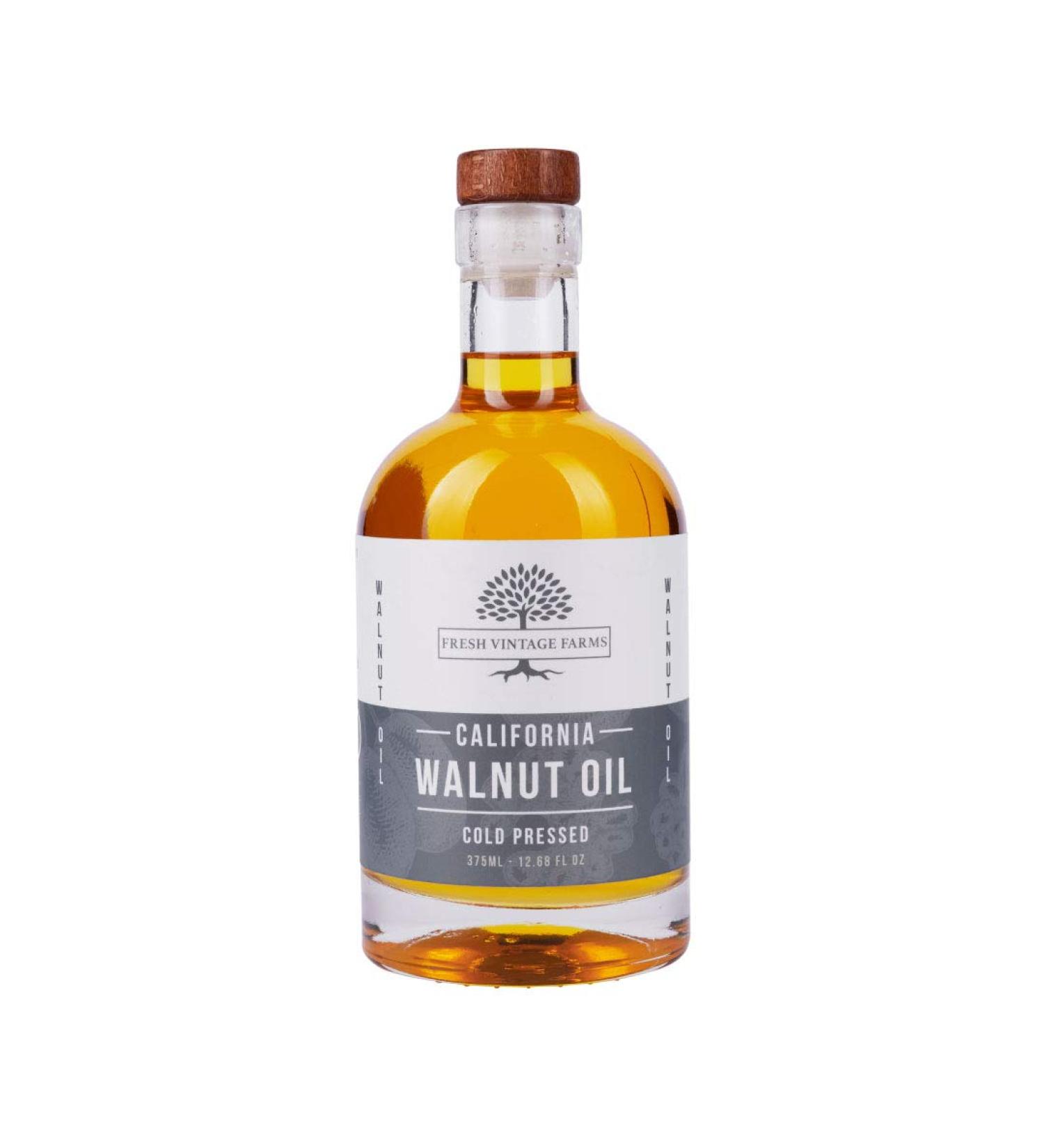 Fresh Vintage Farms Walnut Oil - Cold Pressed California Grown | Ideal for Cooking, Baking, Grilling, Dipping & Salads - Buy Online on GoSupps.com