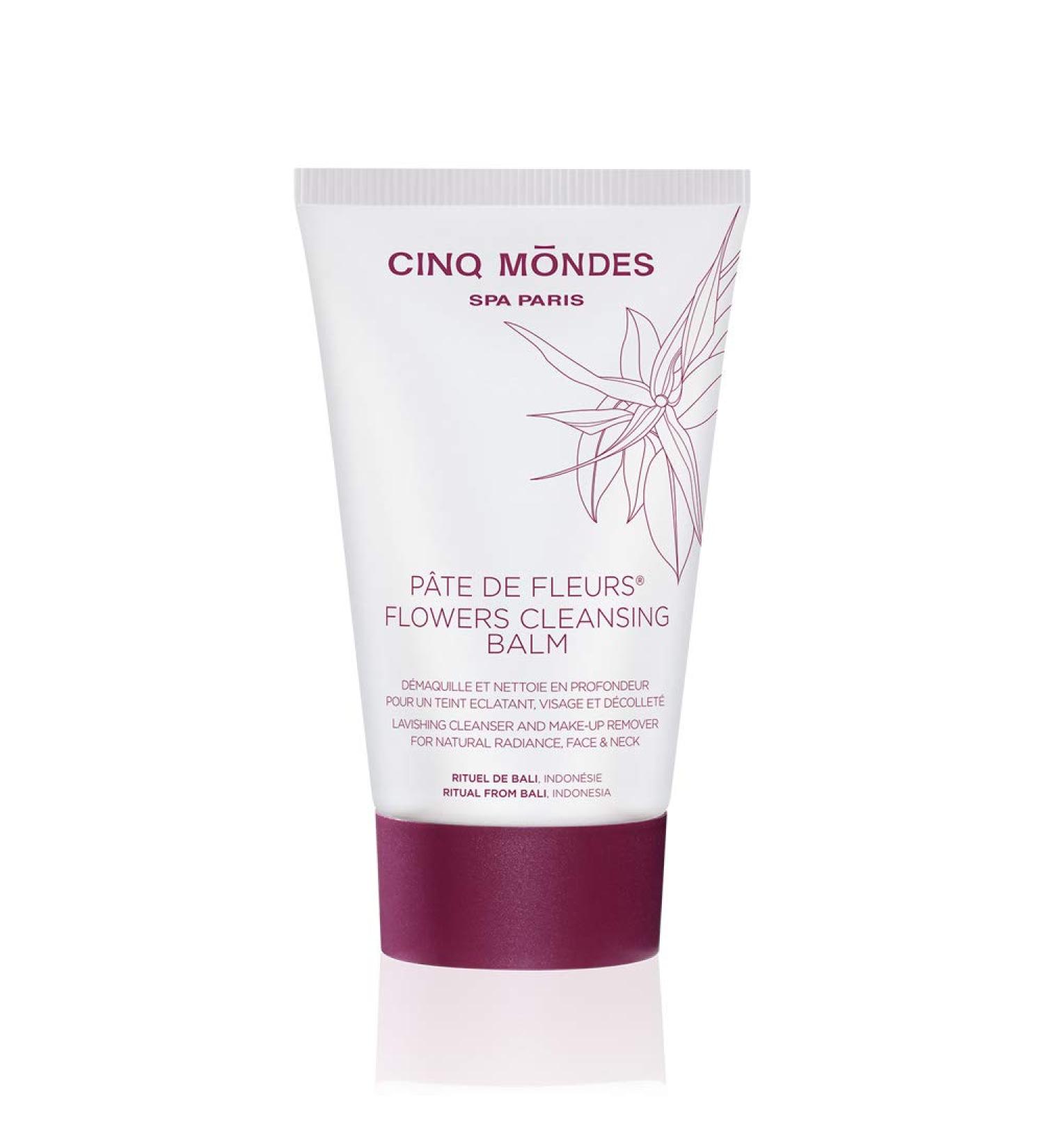 Cinq Mondes Flowers Cleansing Balm - 5.0 oz. Deep Pore Cleanse And Make-Up Remover For All Skin - Mango Butter And Passion Fruit Oil Based Cleanser - Nurtures And Protects The Skin Barrier