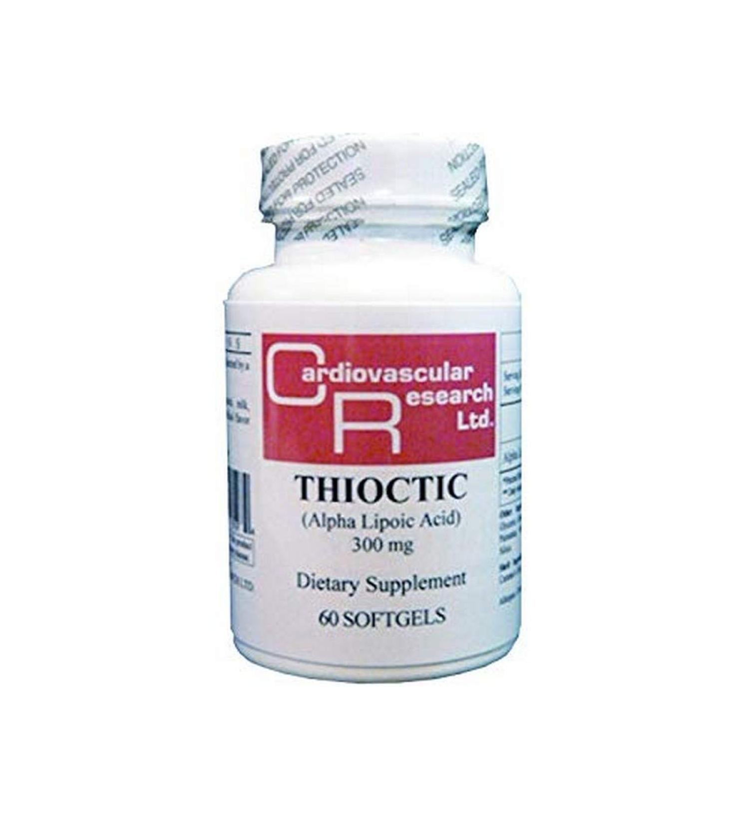 Cardiovascular Research Thioctic Alpha Lipoic Acid 300 Mg White 60 Count