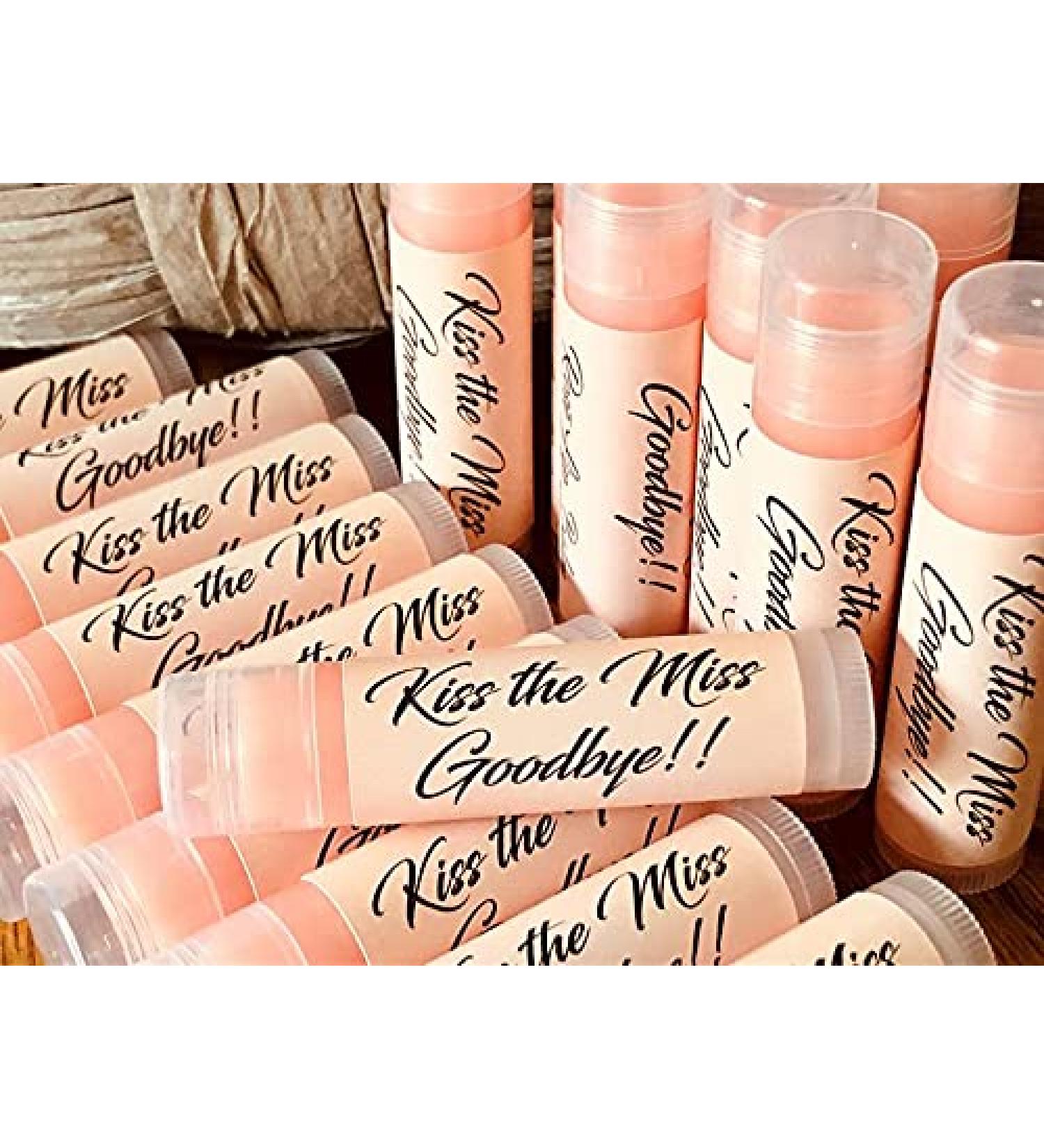 20 KISS THE MISS GOODBYE Mai Tai Flavored Lip Balms for a Bridal Shower or Bachelorette Party