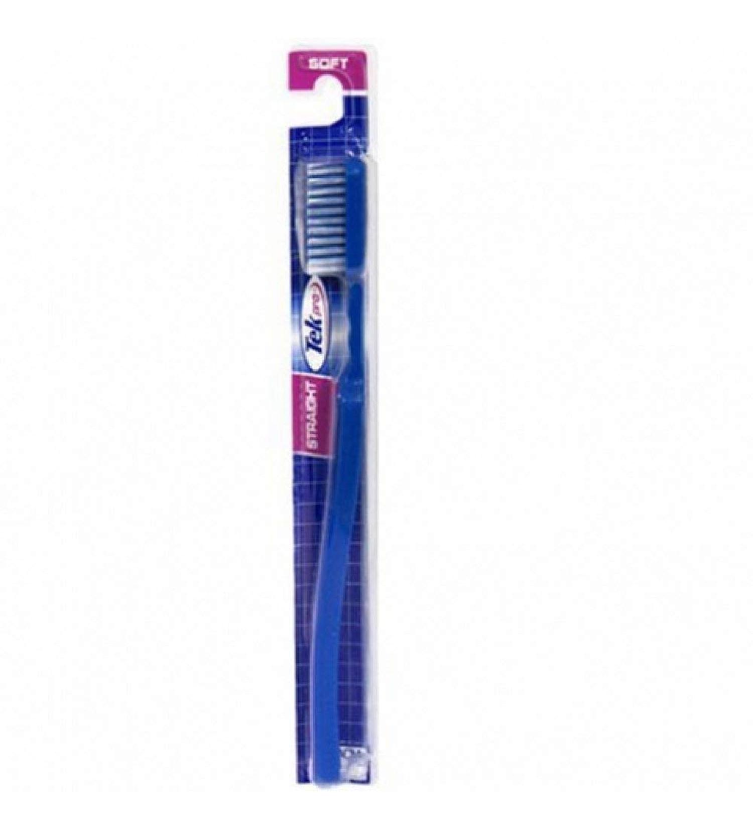 Tek Pro Toothbrush Full Head Medium Straight 1 Each Color may vary (Pack of 3)