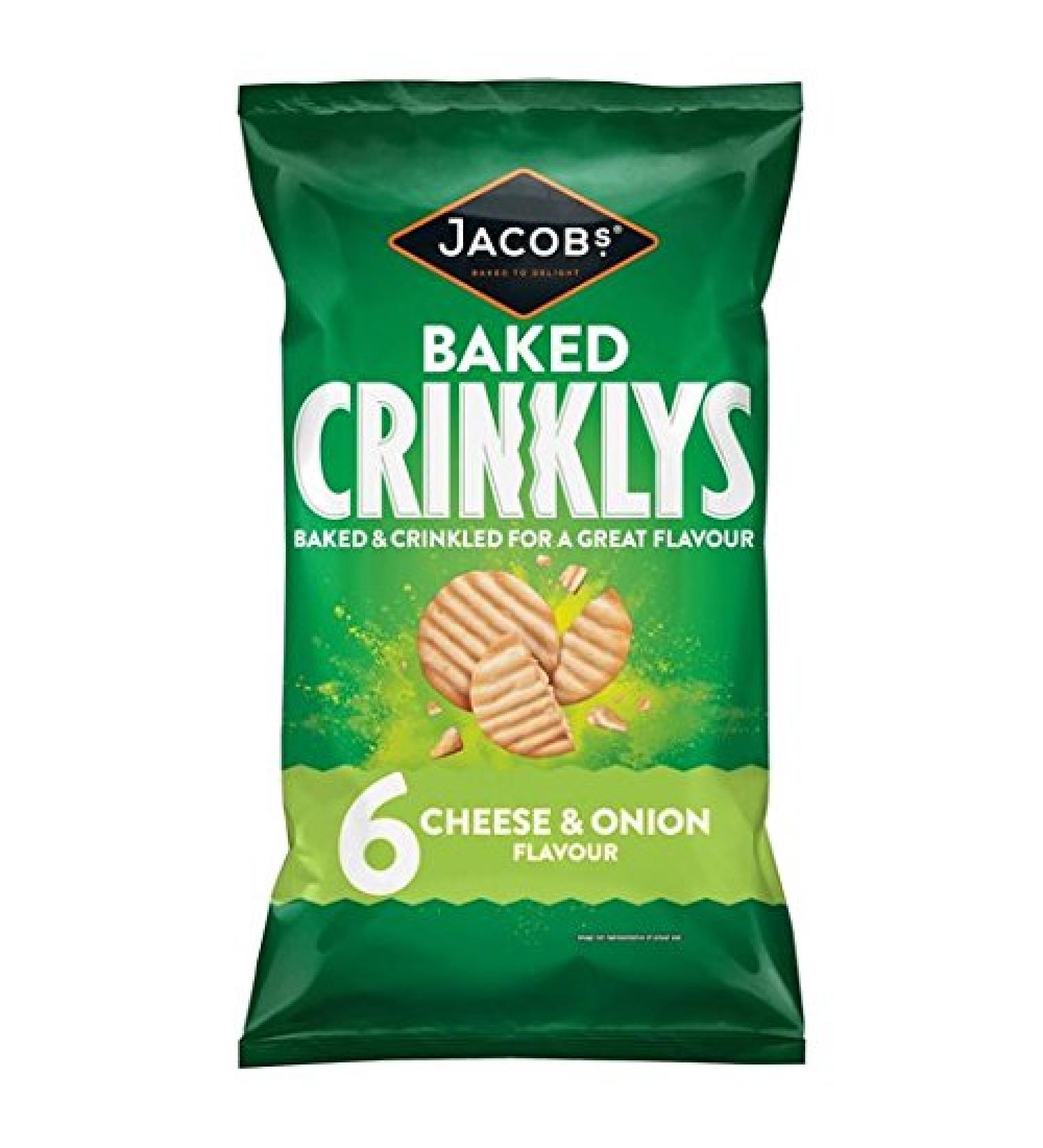 Jacobs Jakobs Crinklys Cheese & Onion 25g x 7 per pack