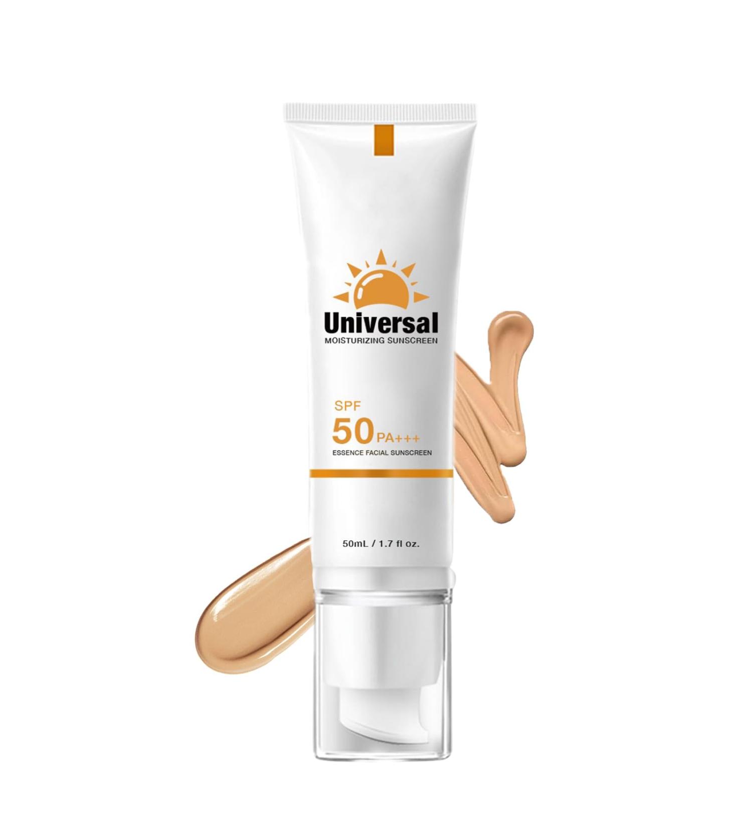 Buy Tinted Sunscreen for Face SPF 50 - Hydrating Korean Sun Essence No White Cast Moisturizing UV Defense Travel Size - Buy Online on GoSupps.com