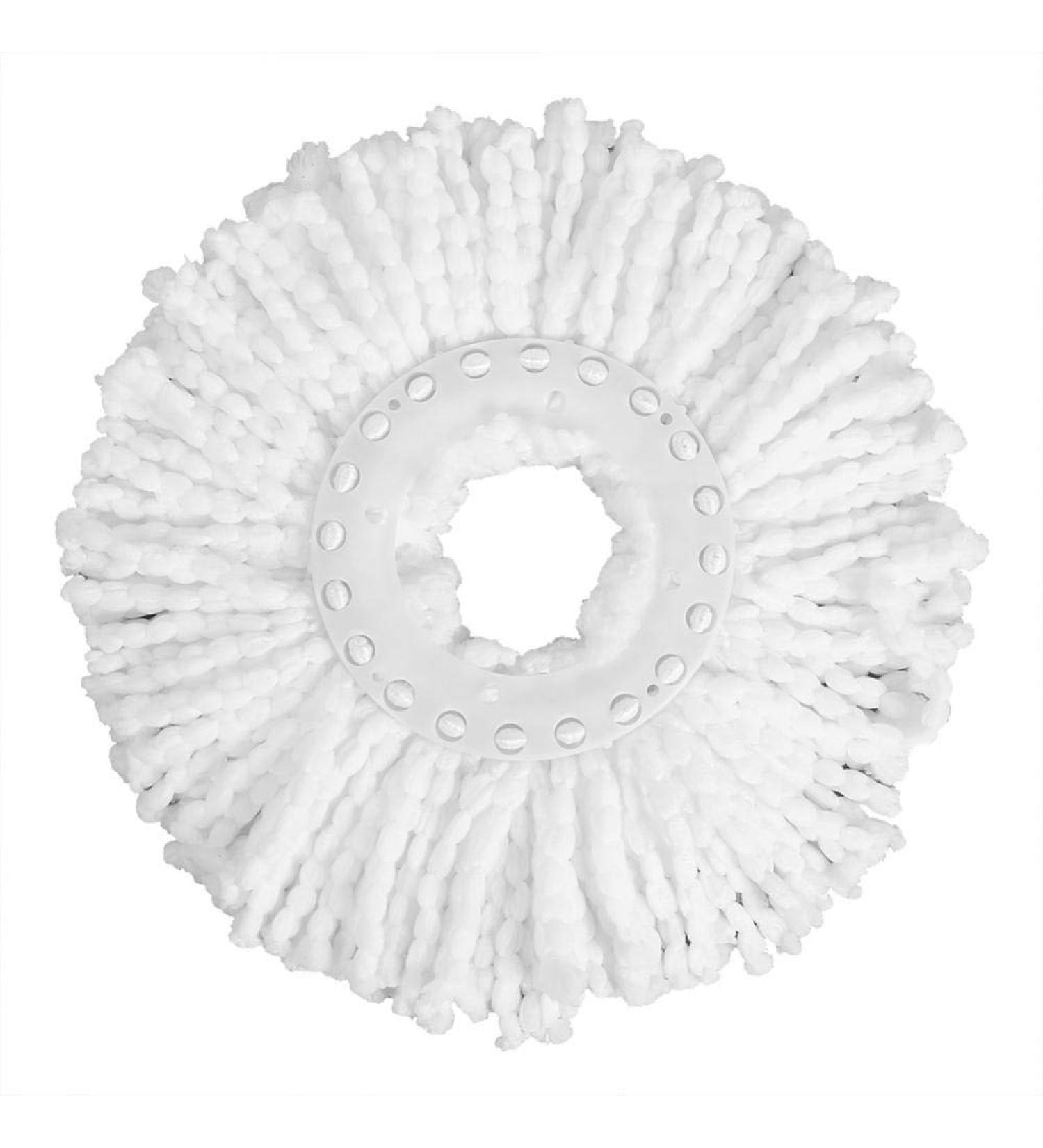 Mop Replacement Head Universal Refill 360 Spinning Microfiber Super Absorbing Water Household Accessories for Hardwood Floors|Wet & Dry Cleaning System(White) - Buy Online on GoSupps.com