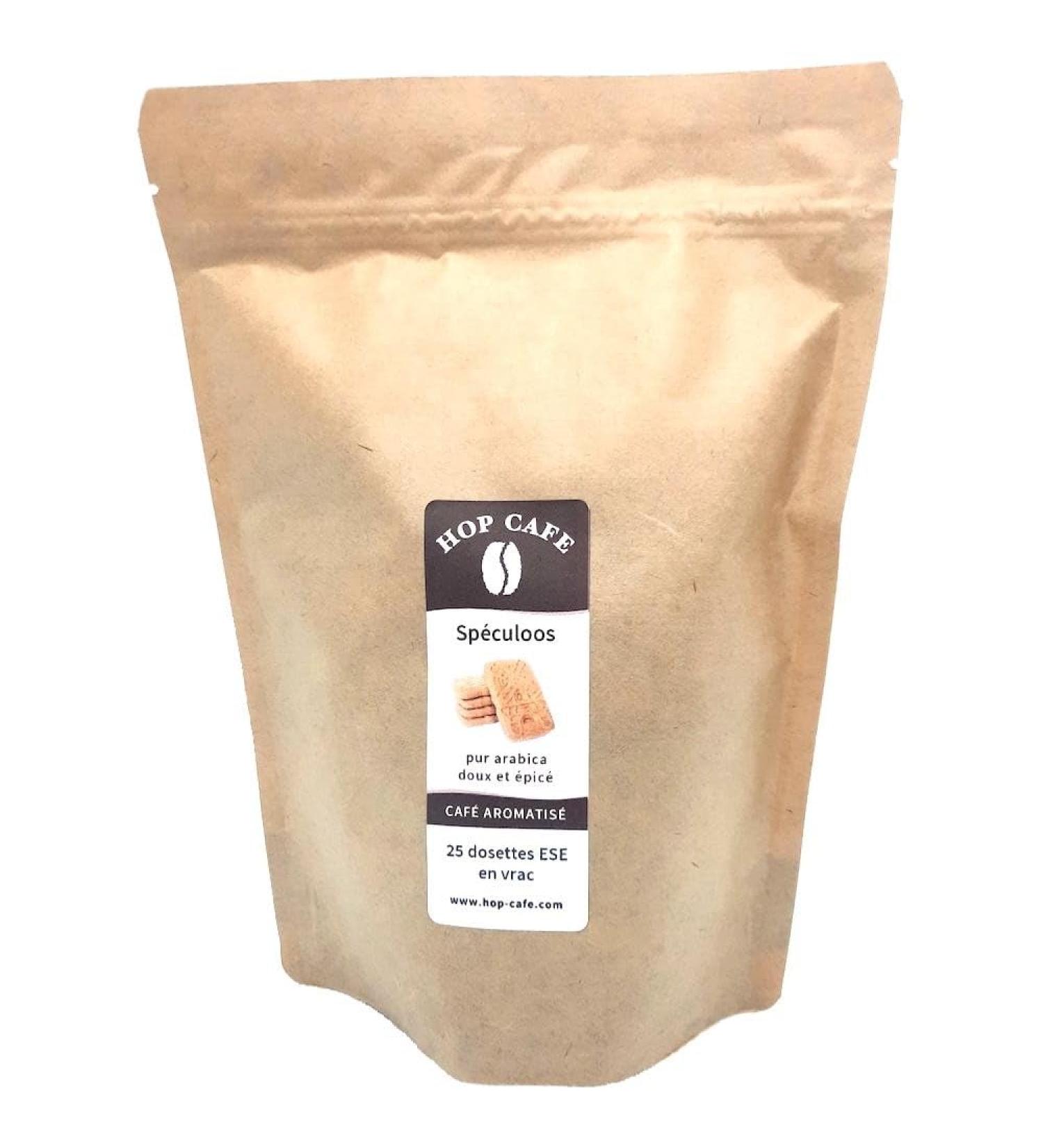  HOP CAFE ESE Coffee Pods - Speculoos Flavored - 25 Bulk Espresso Pods - Buy Online on GoSupps.com