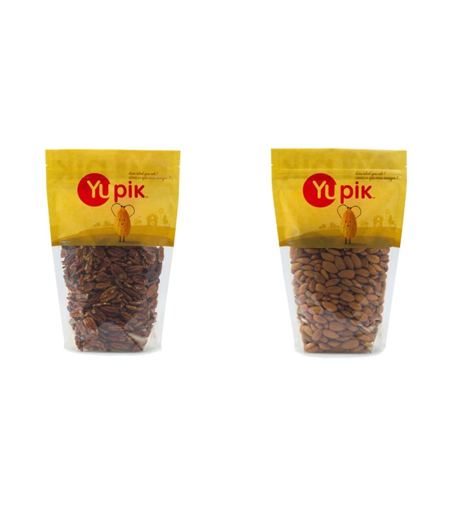 Yupik Jumbo Pecan Halves Nuts 1Kg & Natural Supreme California Almonds 1Kg 1 kg (Pack of 1) Nuts + Almonds 1 kg (Pack of 1) - Buy Online on GoSupps.com