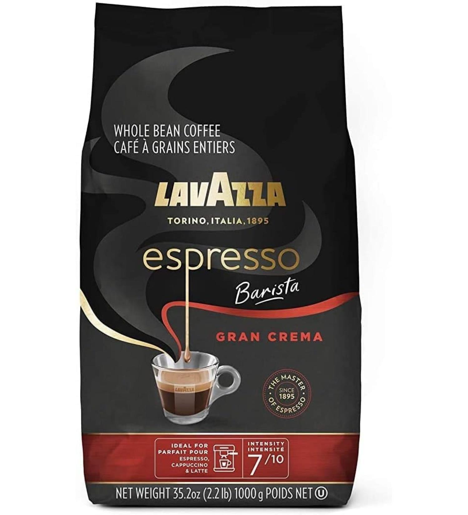 Lavazza Espresso Gran Crema Whole Bean Coffee Blend Medium Espresso Roast 2 x 1kg Pack - Buy Online on GoSupps.com