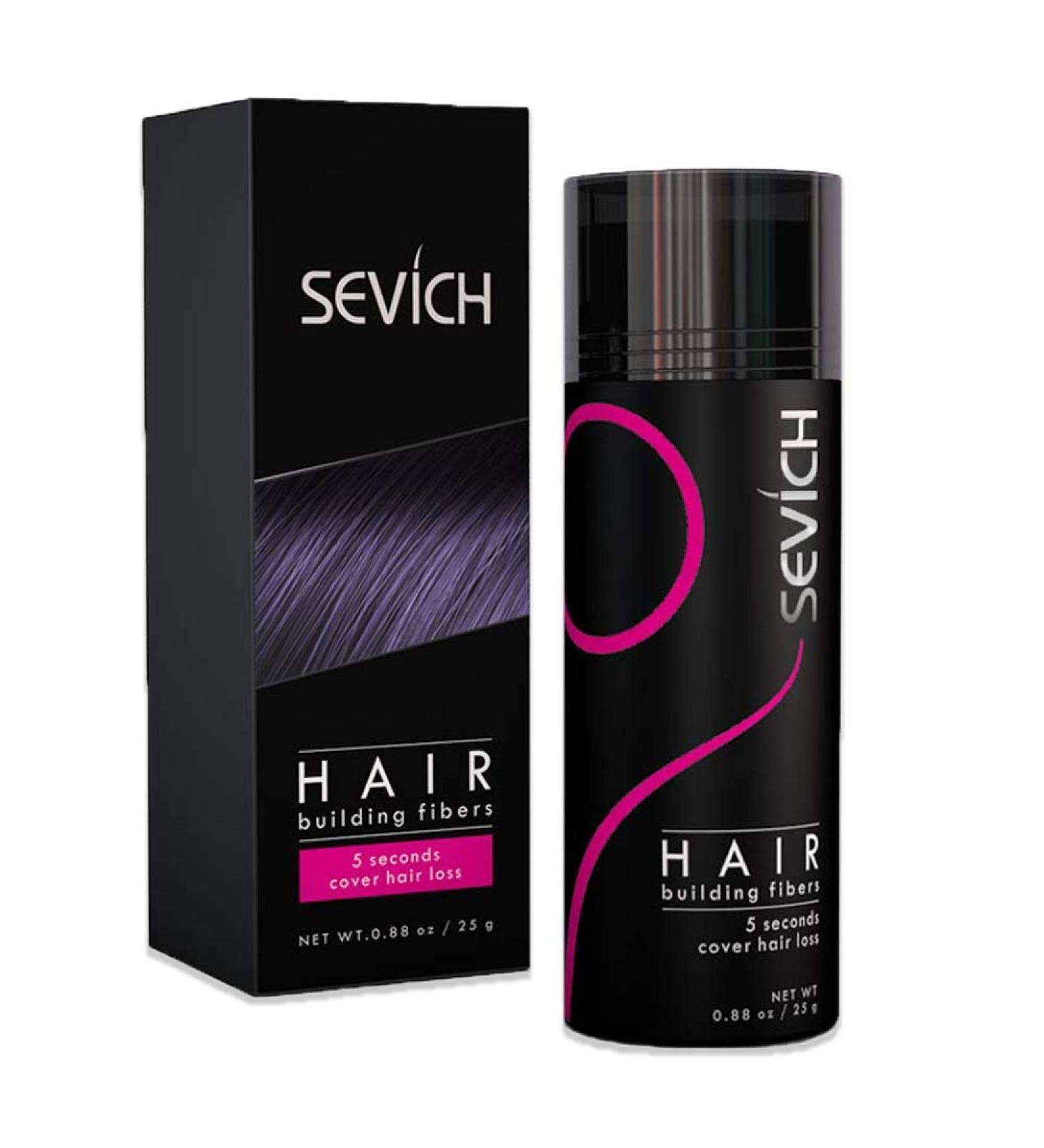 SEVICH Hair Fibers 25g - Black 0.88 oz | Keratin Concealer for Thinning Hair | Hair Loss Solution in 5 Seconds - Buy Online on GoSupps.com