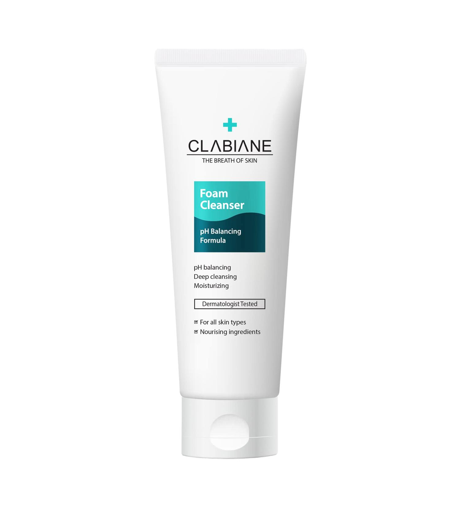 CLABIANE pH 5.5 Balancing Foam Cleanser, Hypoallergenic, For sensitive skin, Non-irritating foam, Daily cleanser - Buy Online on GoSupps.com