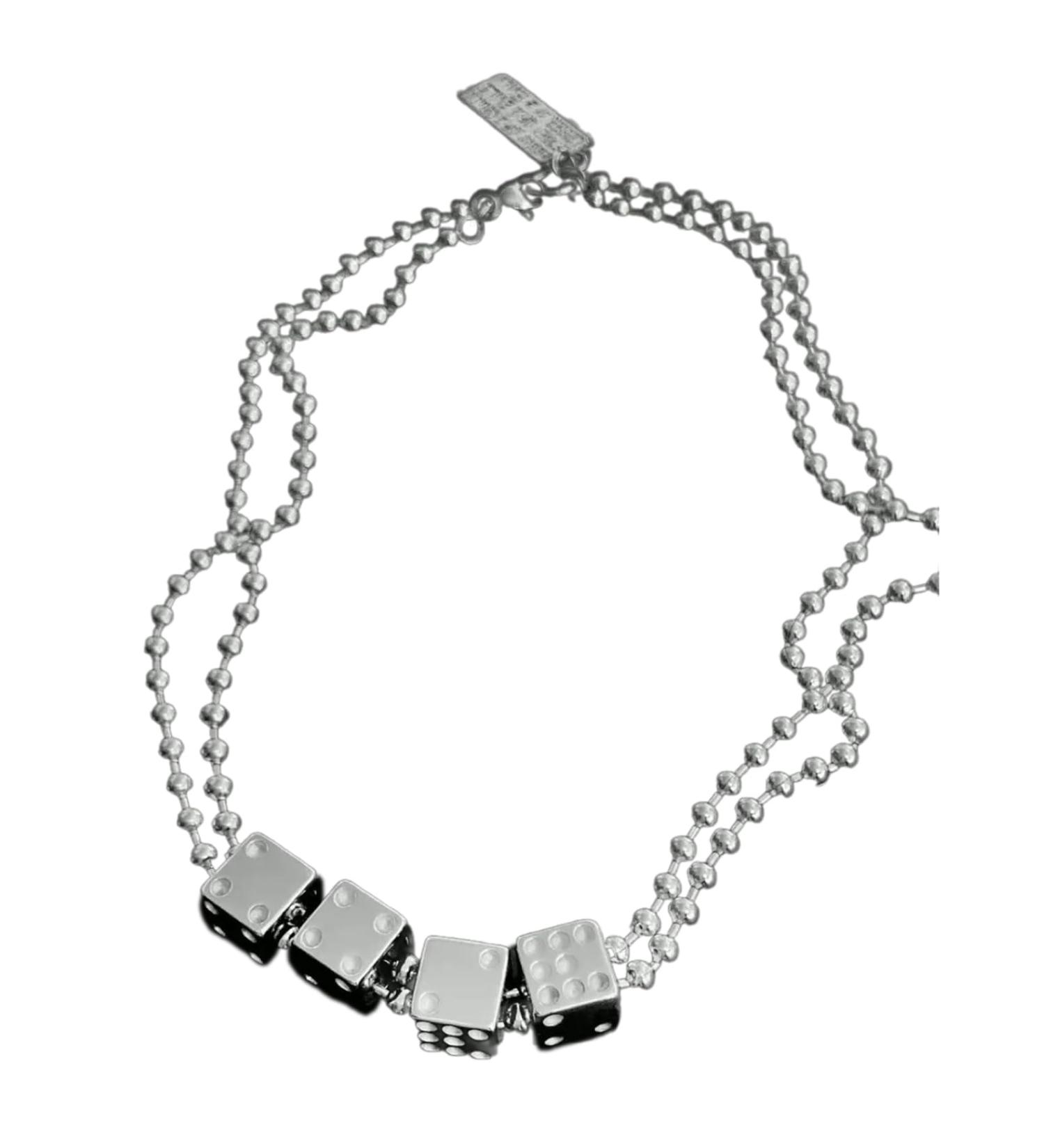 Oralgo Cube Trailer Necklace for Men & Women - Hip-Hop Punk Choker Double-Aged Splicing Collarbone Chain - Buy Online on GoSupps.com