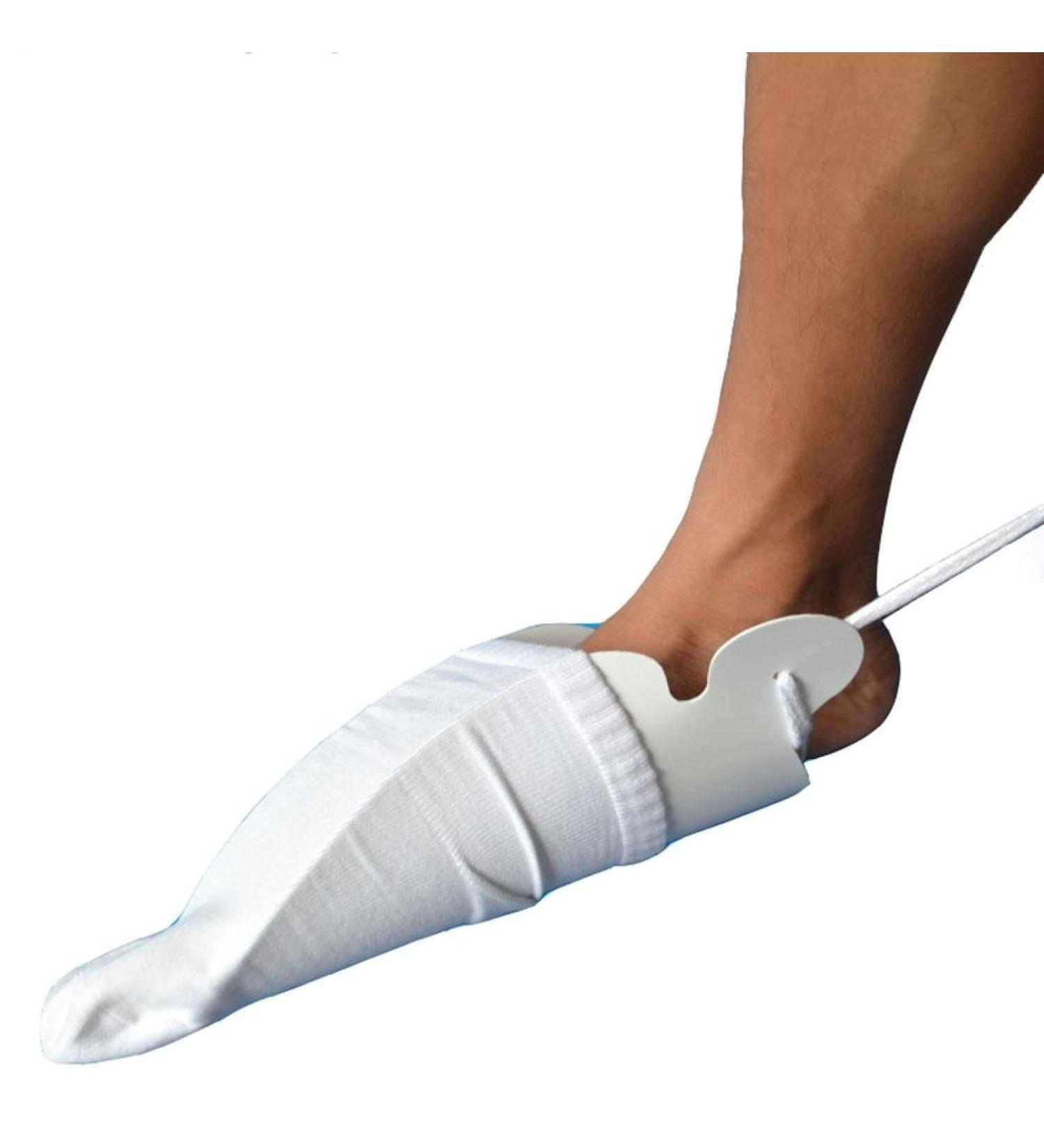Elderly Socks Aid Tool | Comfortable White Socks Helper for Seniors & Disabilities - Buy Online on GoSupps.com