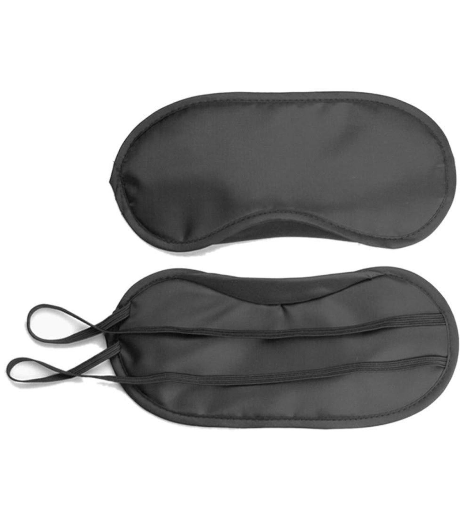 Yu2d 1PC New Pure Silk Sleep Eye Mask Padded Shade Cover Travel Relax Aid (Black)