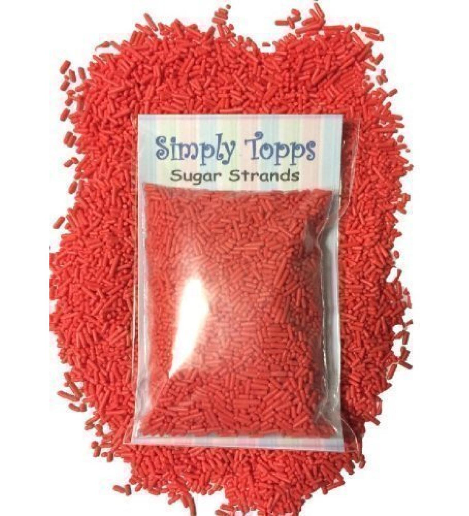 Simply Topps red Sugar Strands Cake Sprinkles 30G