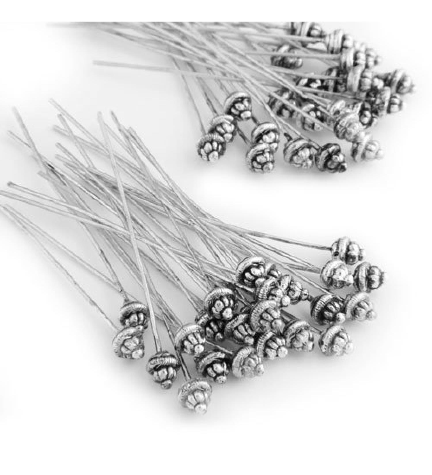 Ecloud ShopUS 50 Antique Tibetan Silver Tone 55mm Head Pins Needles - Fashion Accessories - Buy Online on GoSupps.com
