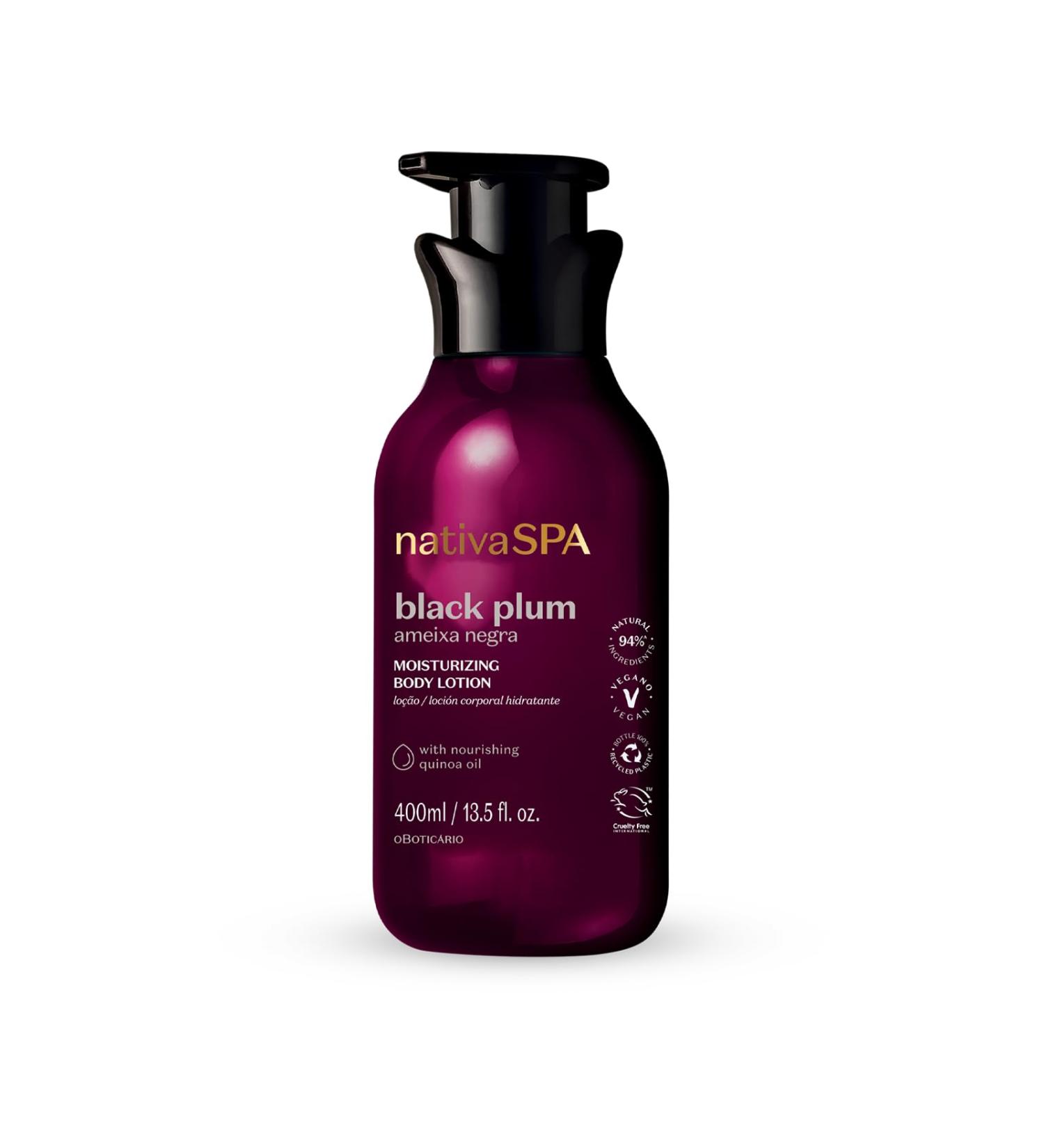  propos de Native Aptekair SPA Black Plum Cr me hydratante pour le corps parfum e aux gouttes de quino pour hydrater 400 ml - Buy Online on GoSupps.com