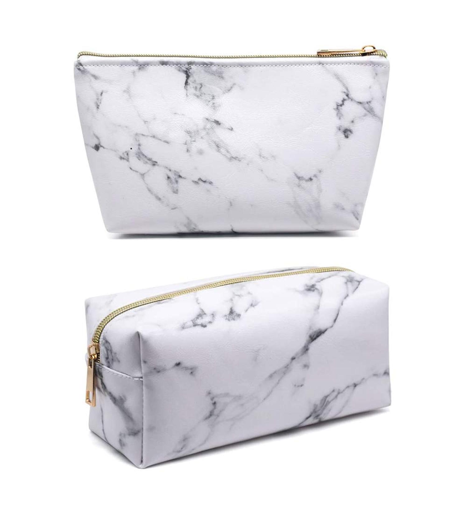 Buy Generic RF6A Marble PU Makeup Bag - Stylish Black Acrylic | International Shipping Available - Buy Online on GoSupps.com