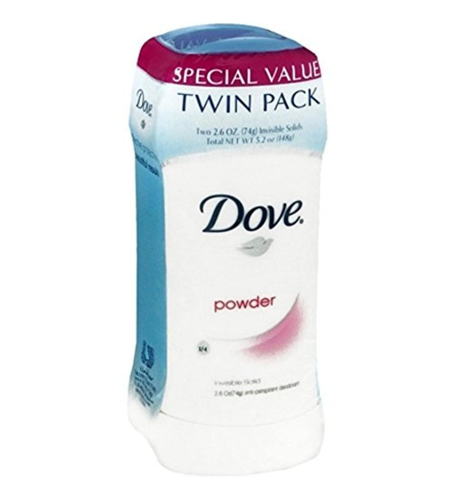 Dove Anti-Perspirant Deodorant Invisible Solid Powder Twin Pack 5.20 Oz (Pack of 4)