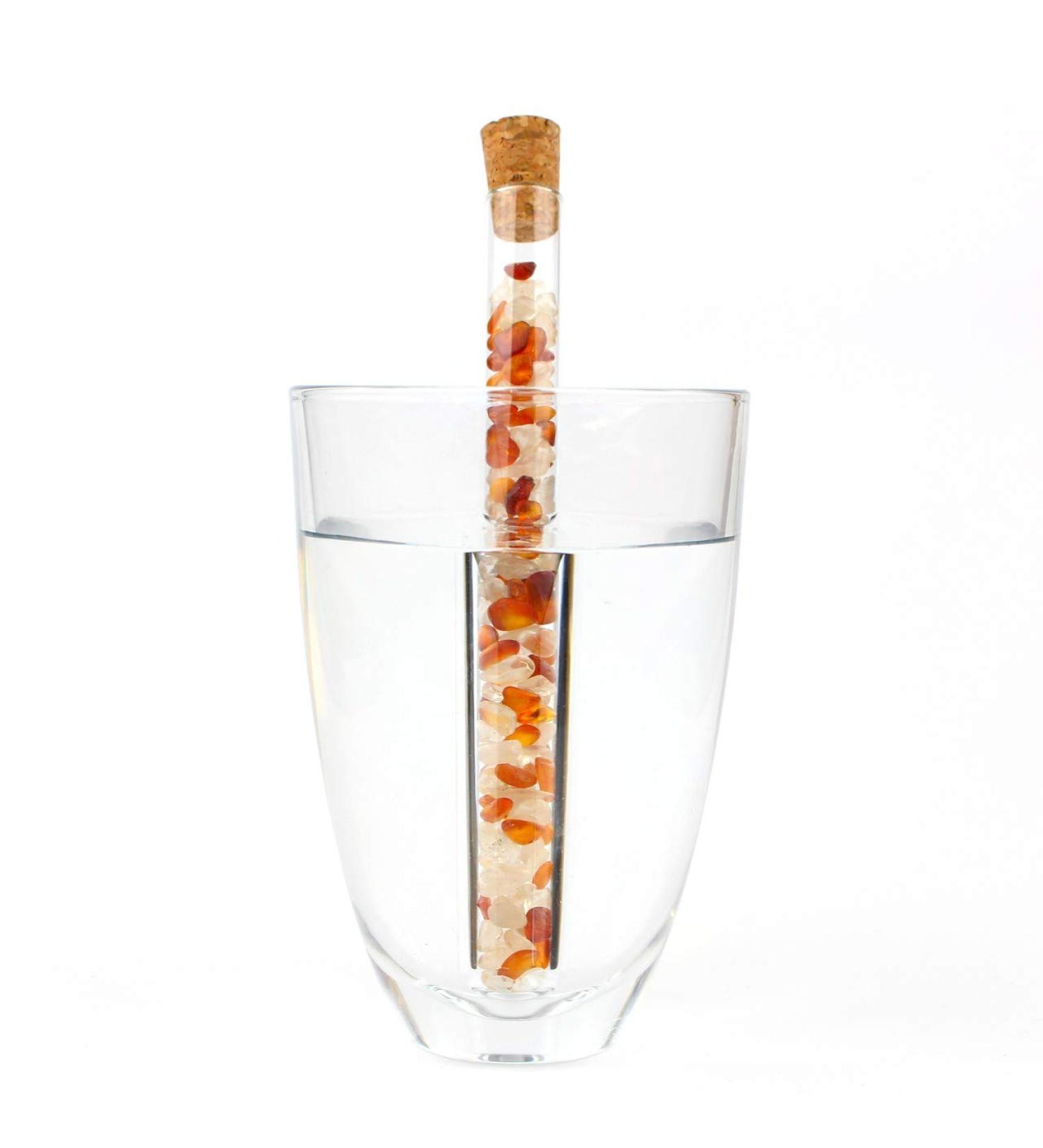 Aqua Lapis Gemstone Stick - Premium Joy Rock Crystal & Amber Water L - 200x20mm | International Shipping Available - Buy Online on GoSupps.com