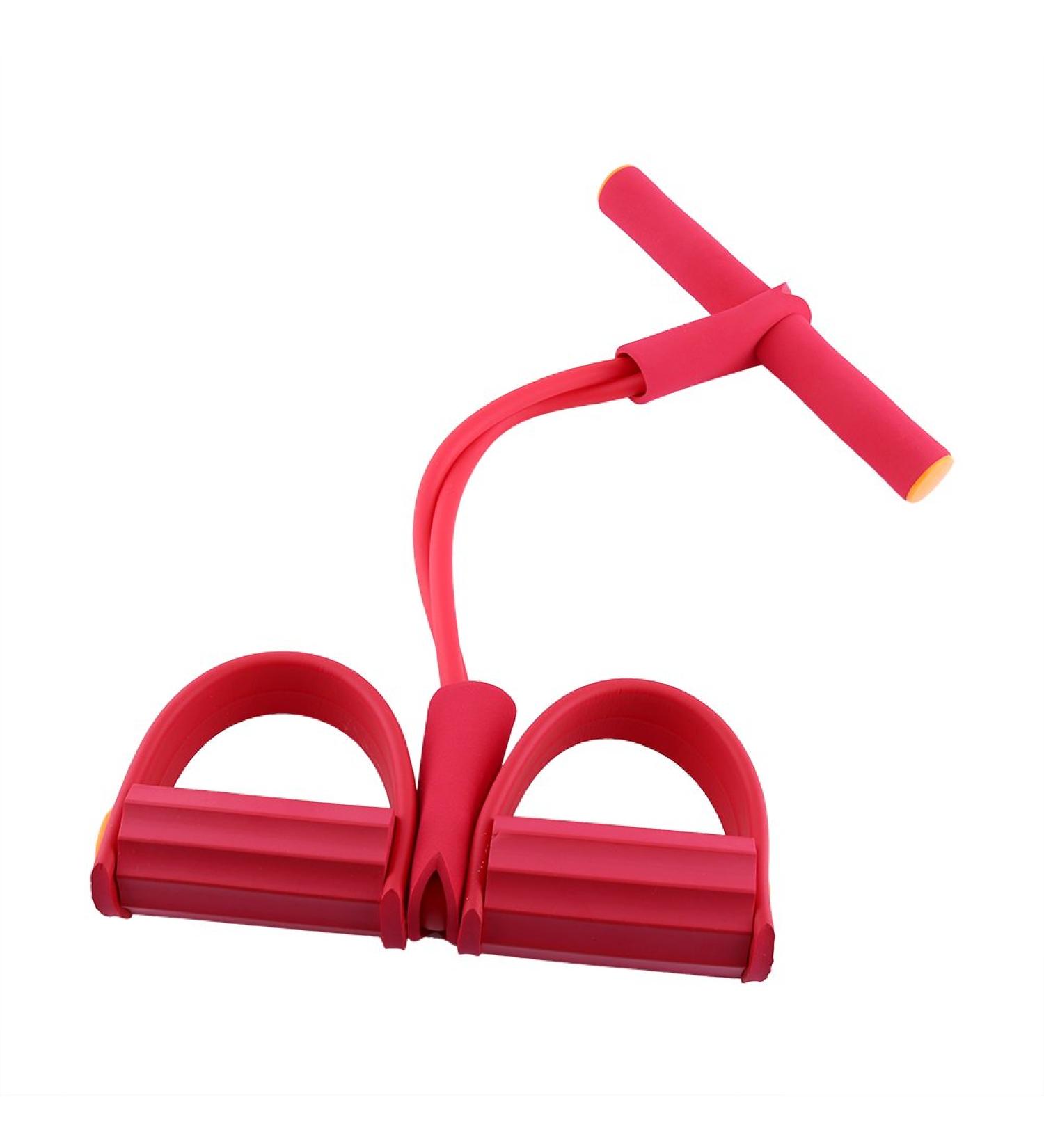 GOTOTOP Tube Pedal Puller - High Strength Elastic Abdomen Expander for Home Gym Workouts | Fitness Equipment for Sit-Ups Arm & Waist Training (Red - Buy Online on GoSupps.com