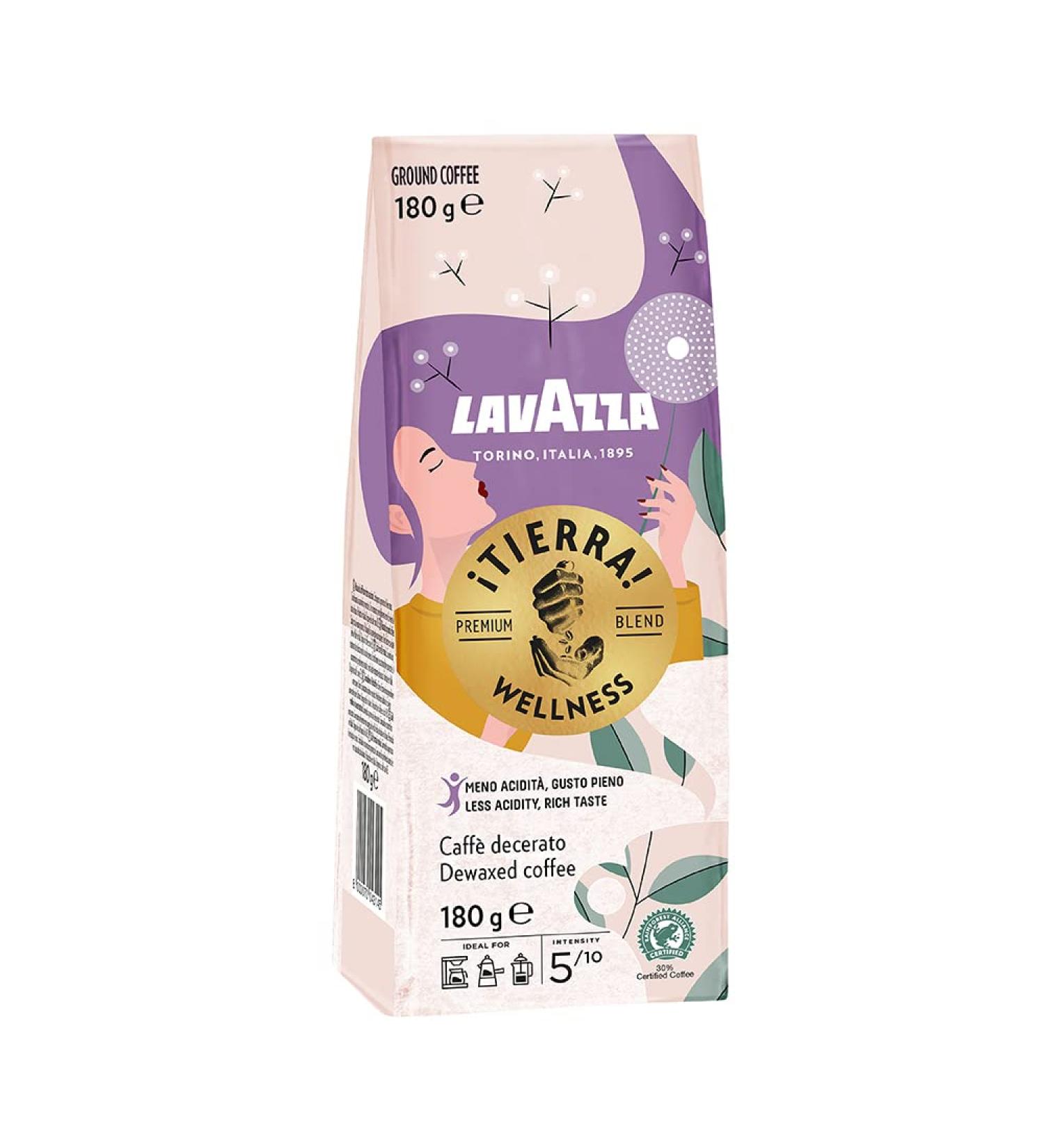 Lavazza Tierra! Wellness Ground Coffee - 180g | Low Caffeine & Harmonious Flavor | International Shipping Available - Buy Online on GoSupps.com