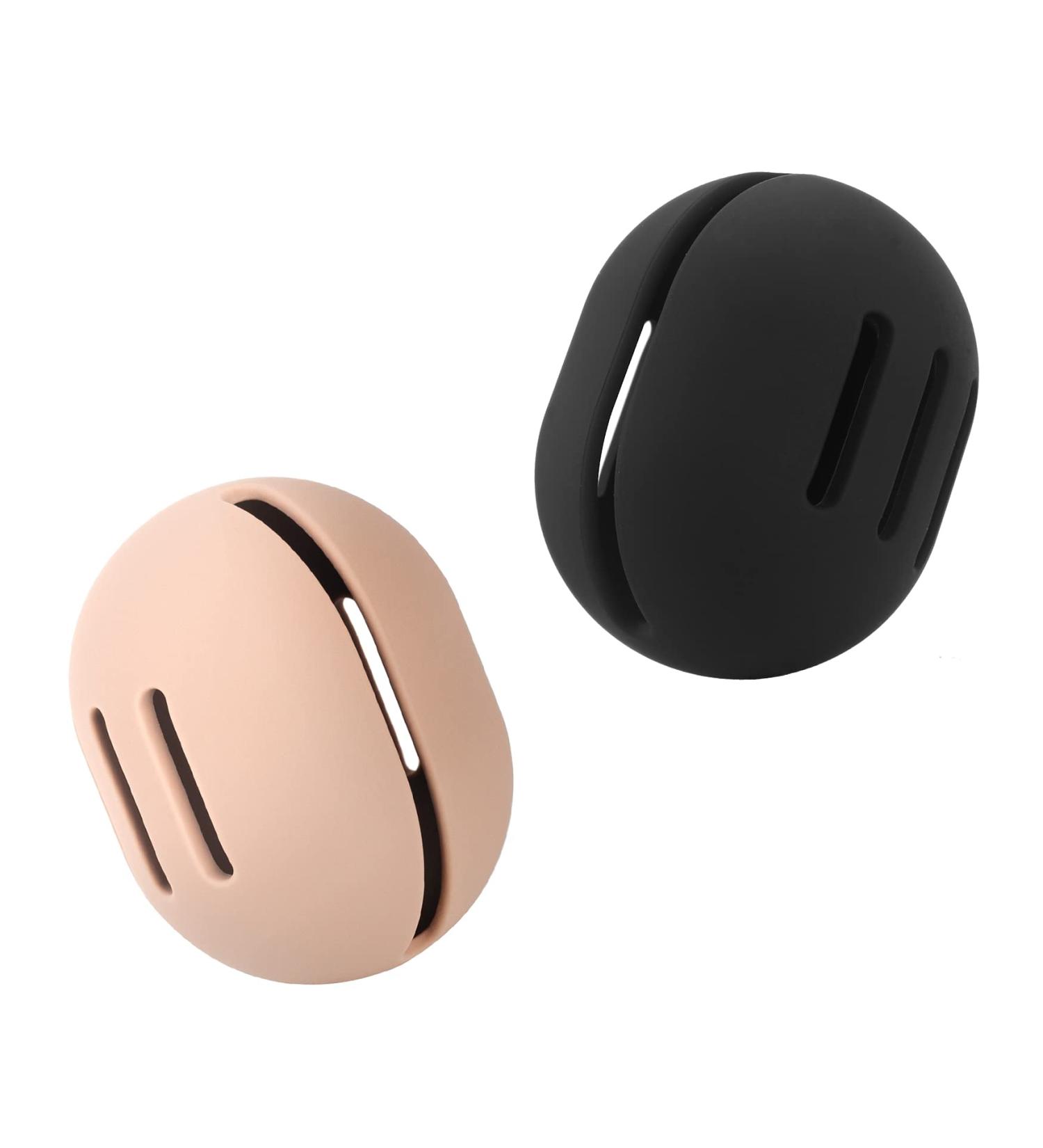 FERYES Silicone Makeup Sponge Holder - 2 PCS Travel Beauty Blender Case in Khaki & Black - Ideal for International Shipping - Buy Online on GoSupps.com