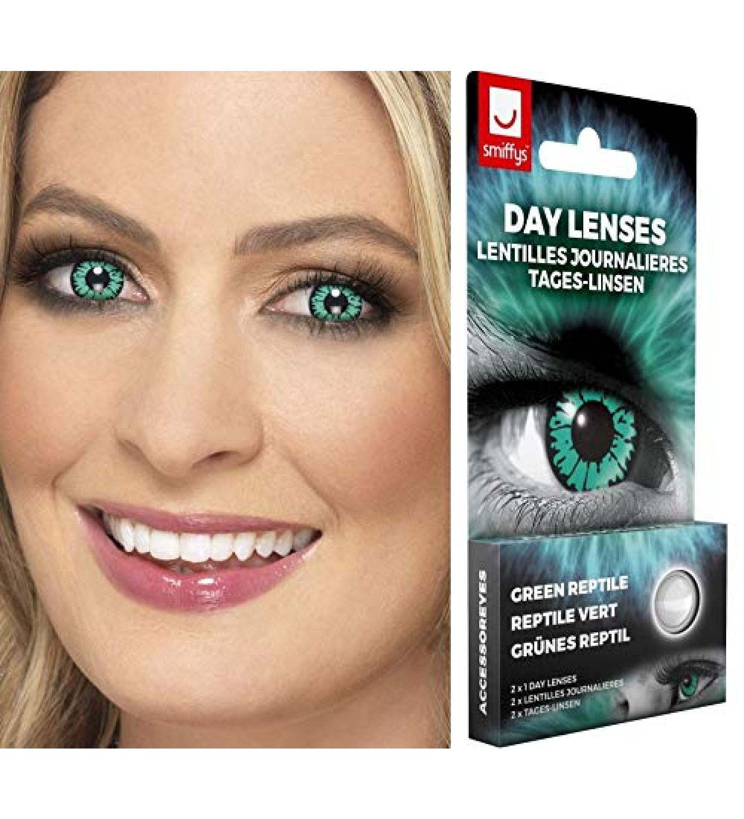 Smiffy's 47107 Green Monster daily soft lenses 2 pieces/BC 8.7 mm/DIA 14.5 mm / 0 diopters