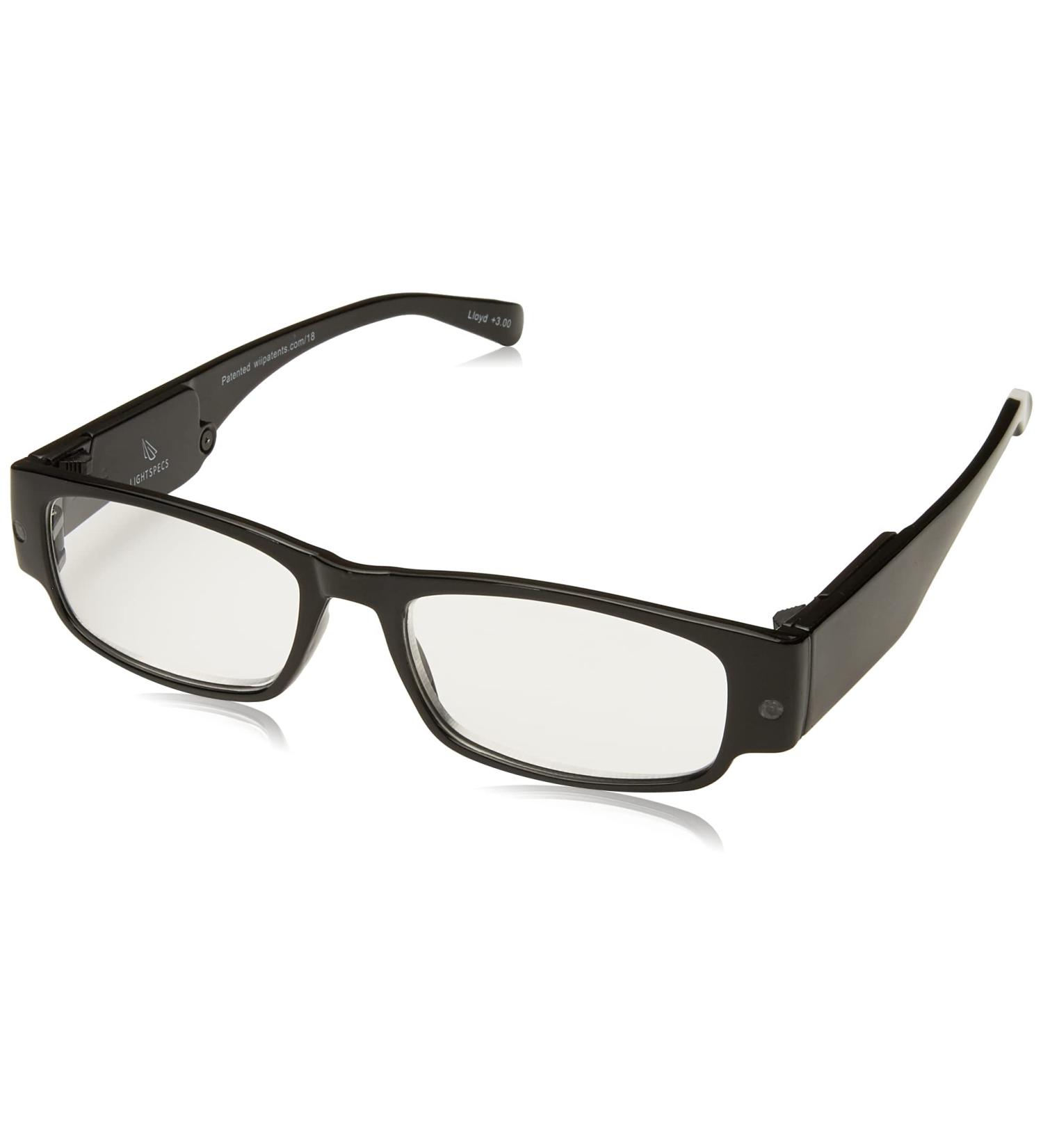 Foster Grant Men's Lloyd Lightspecs Lighted Reading Glasses - Black/Transparent 59mm | International Shipping Available - Buy Online on GoSupps.com