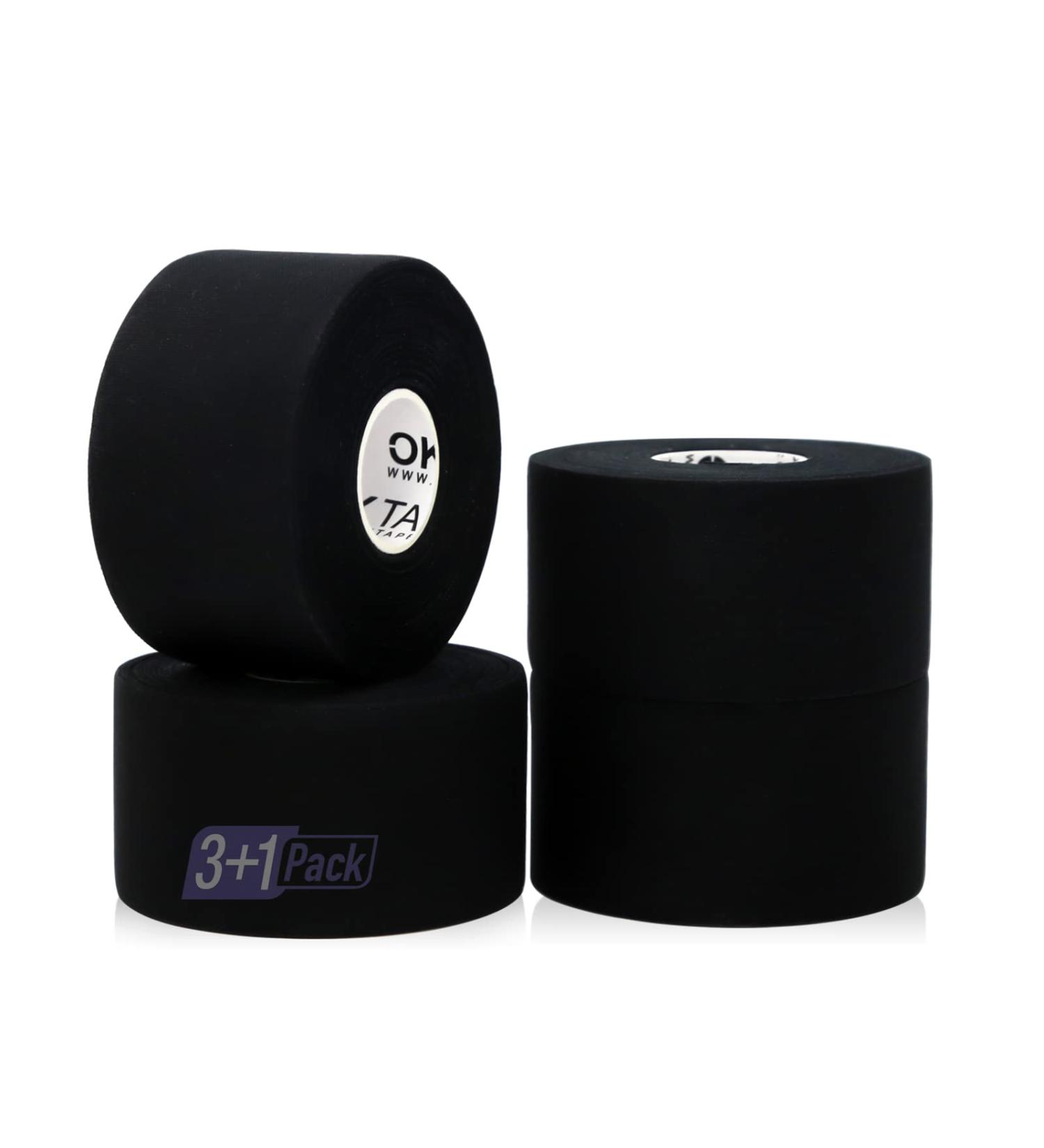 OK TAPE Athletic Sports Tape (4-Rolls) - Strong First Aid Injury Wrap for Athletes - 1.5 x 15yards - Black - Buy Online on GoSupps.com