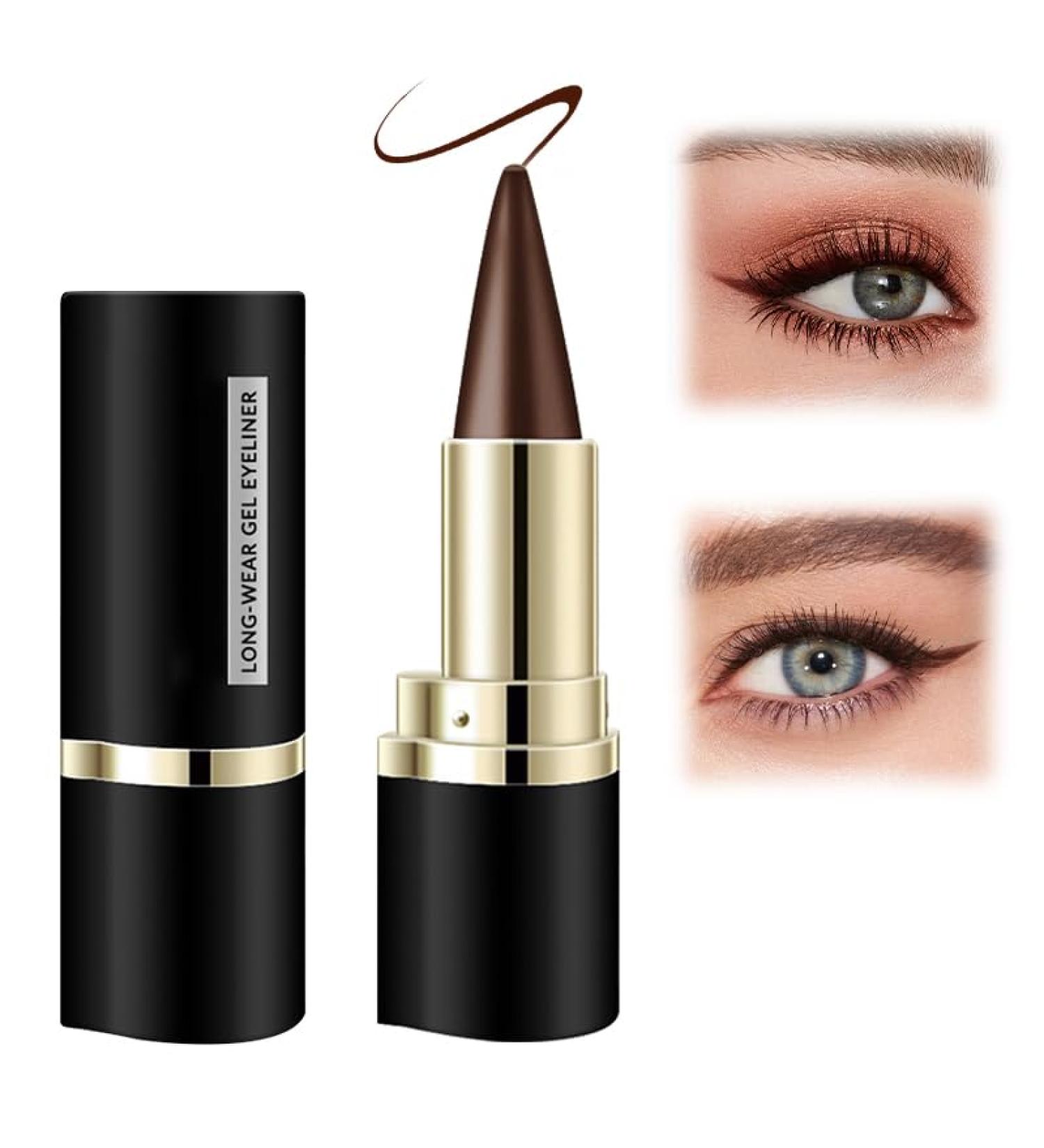 Long Wear Gel Eyeliner Cream Waterproof Eyeliner Gel Smudge Proof Brown Gel Eyeliners Smokey Eye Liner Pencil - Buy Online on GoSupps.com