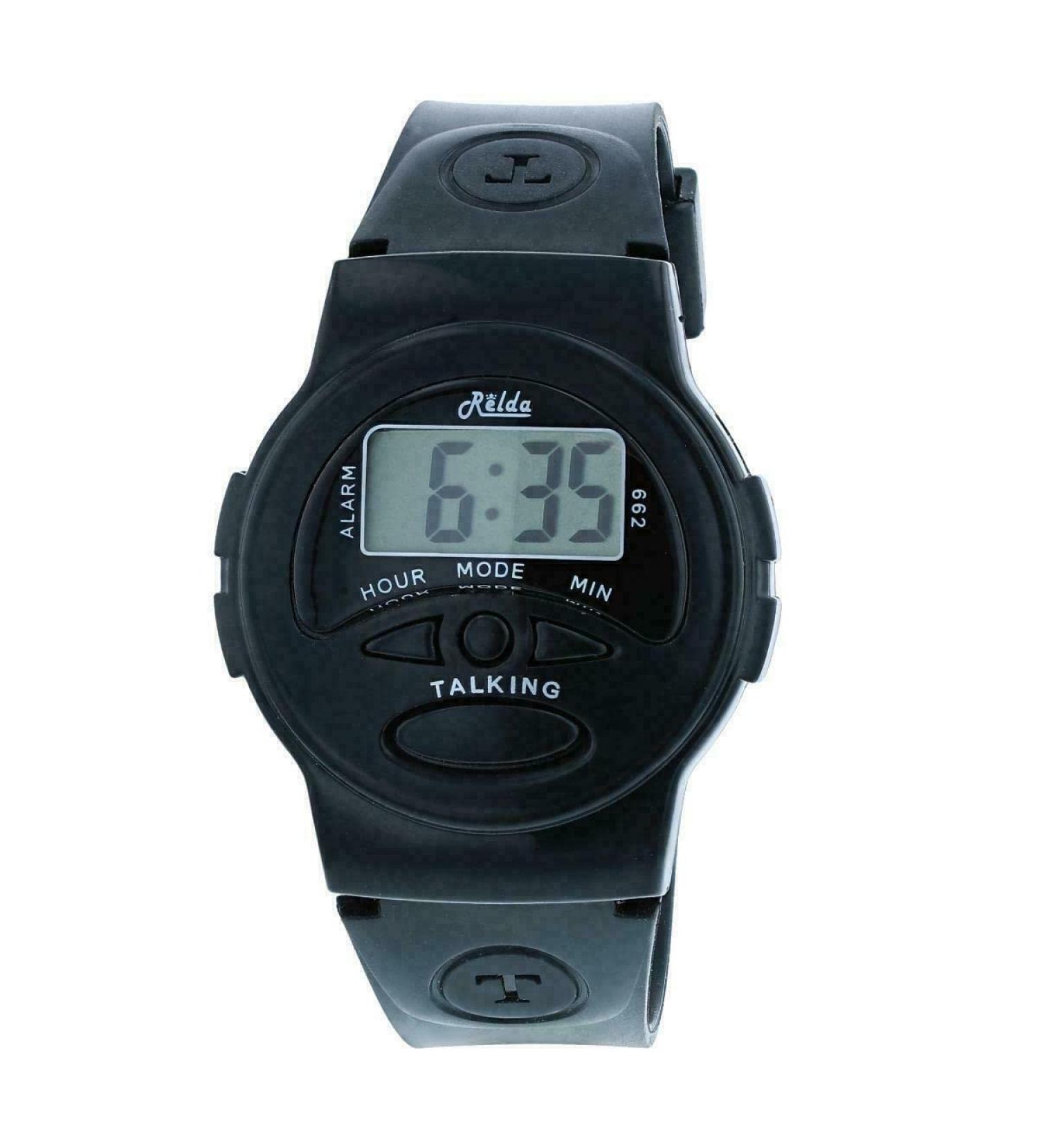 AHOO Digital Talking Watch for Visually Impaired, Clear Sound, Hourly Alarm - Black, Men/Women - Buy Online on GoSupps.com