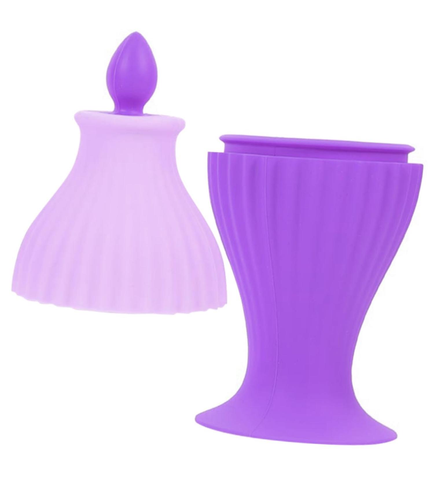 Minkissy Ice Cube Tray Facial Massager - Silicone Ice Roller Tool for Face Care & Skin Massage - Violet 15x6CM - Buy Online on GoSupps.com