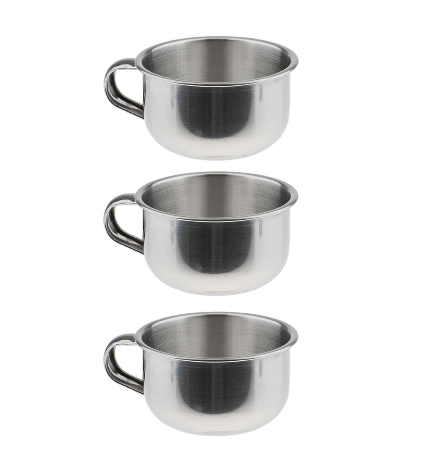 Harilla High-Quality Stainless Steel Shaving Mug Set of 3 | Premium Beard Care Accessories - Worldwide Shipping - Buy Online on GoSupps.com