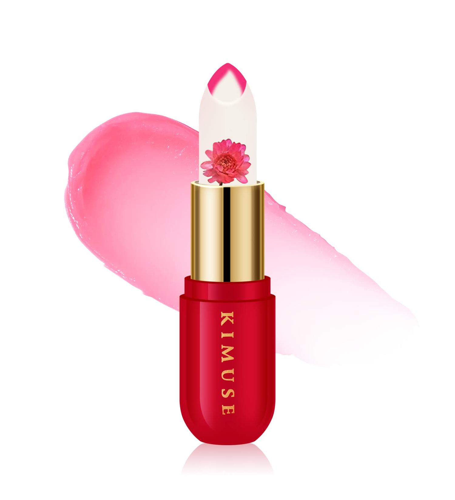 KIMUSE Flower Balm PH Color Changing Lipstick - Long-Lasting Lip Stain for Moisturized, Natural Pink Lips - Buy Online on GoSupps.com