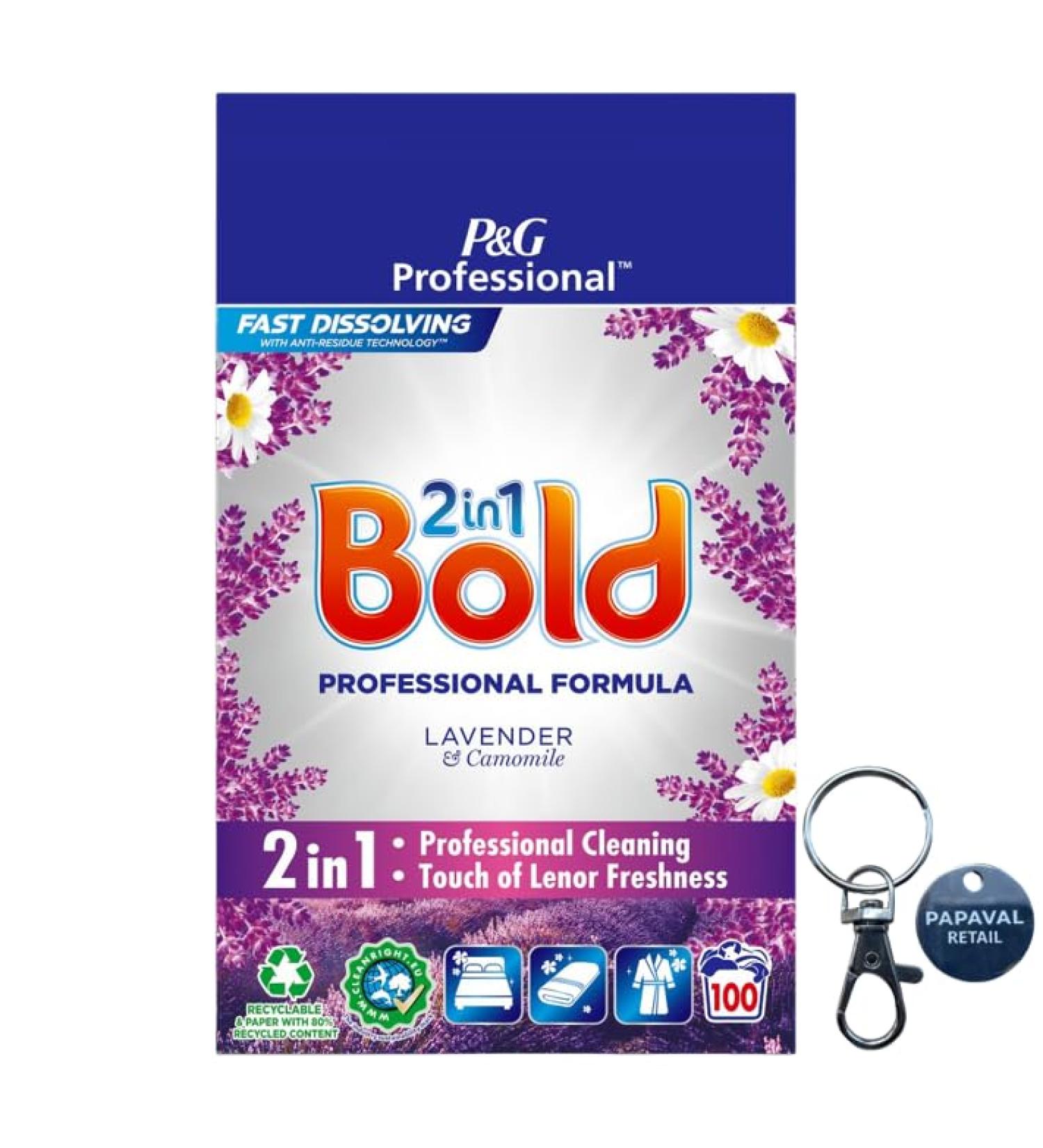 Professional 2 in 1 powder Pack of 100 wash with Key Ring (Lavender & Camomile)