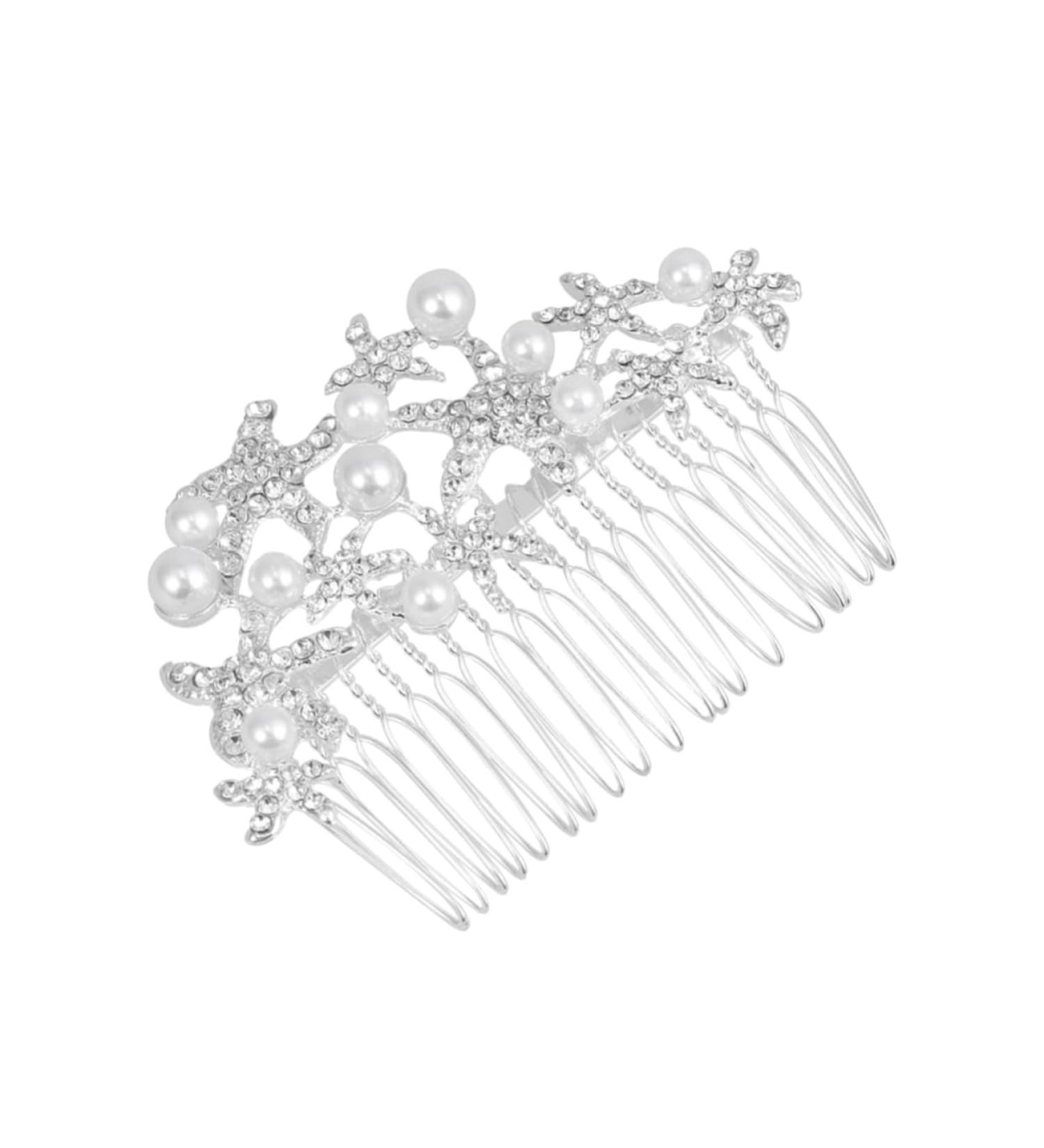 Ipetboom Bride Insert Comb Tiara Wedding Hair Comb Bridal Headdress Wedding Headpiece Pearl Hair Comb Bride Alloy Accessories - Buy Online on GoSupps.com