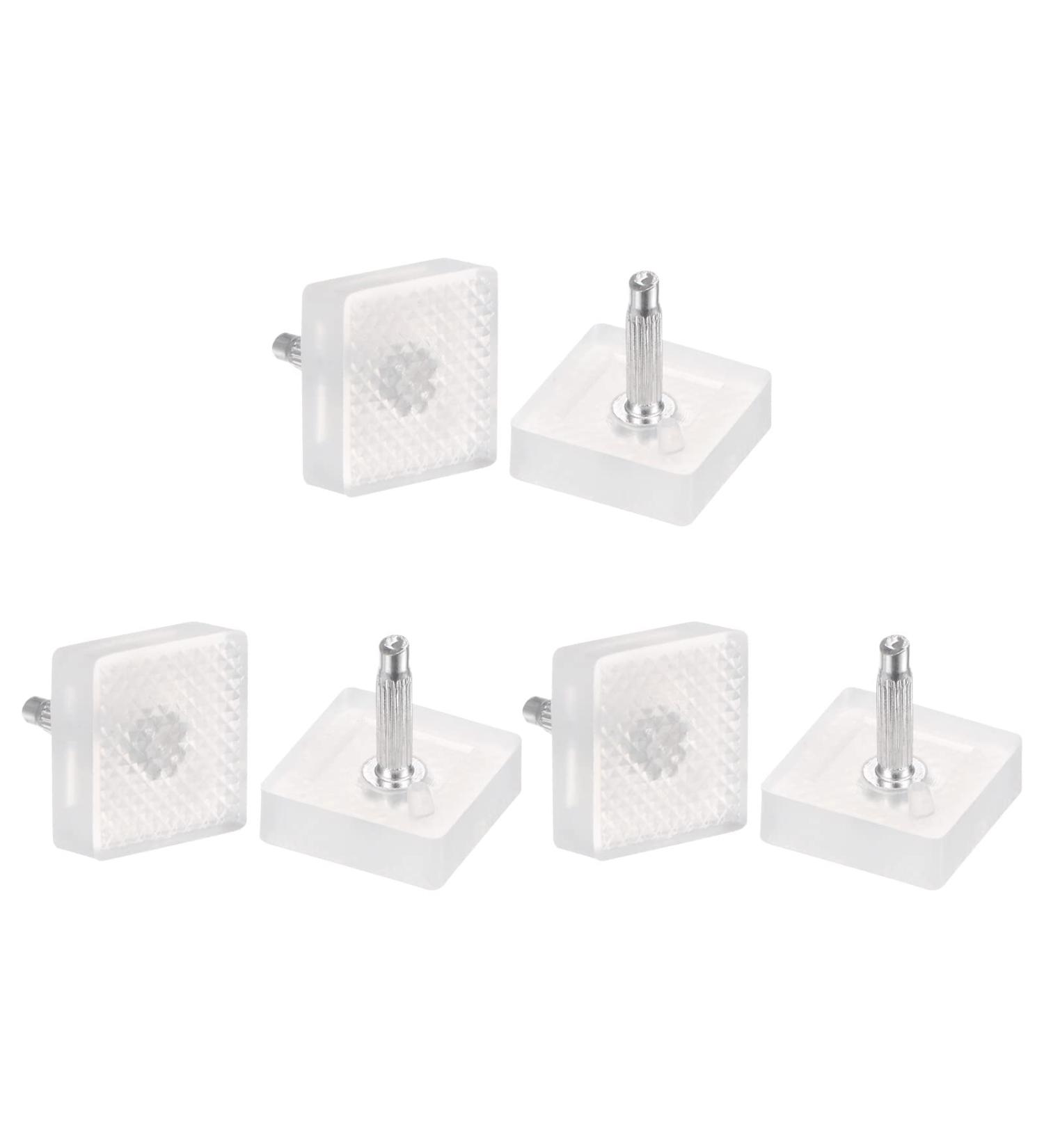 HARFINGTON 3 Pairs TPU Kitten Heel Tips - Transparent Replacement Caps for Women's High Heels - 3mm Pin 16mm Square Heel Repair - Buy Online on GoSupps.com