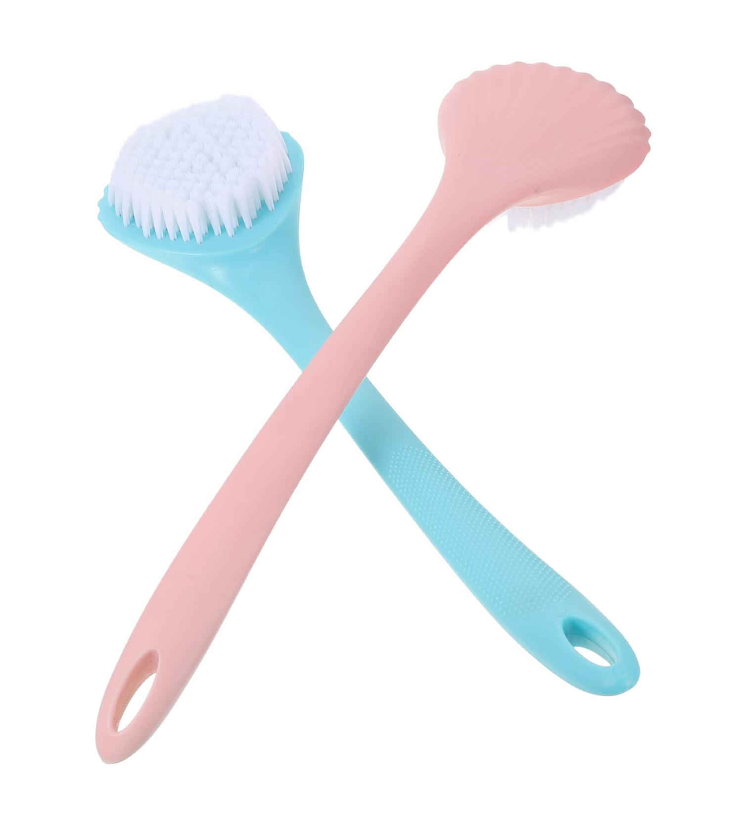 Hemoton 2pcs Bath Brush Set - Adult Exfoliating Shower Brushes for Body Cleaning and Massaging | Back Scrubber and Scrubber Shower Tool - Buy Online on GoSupps.com