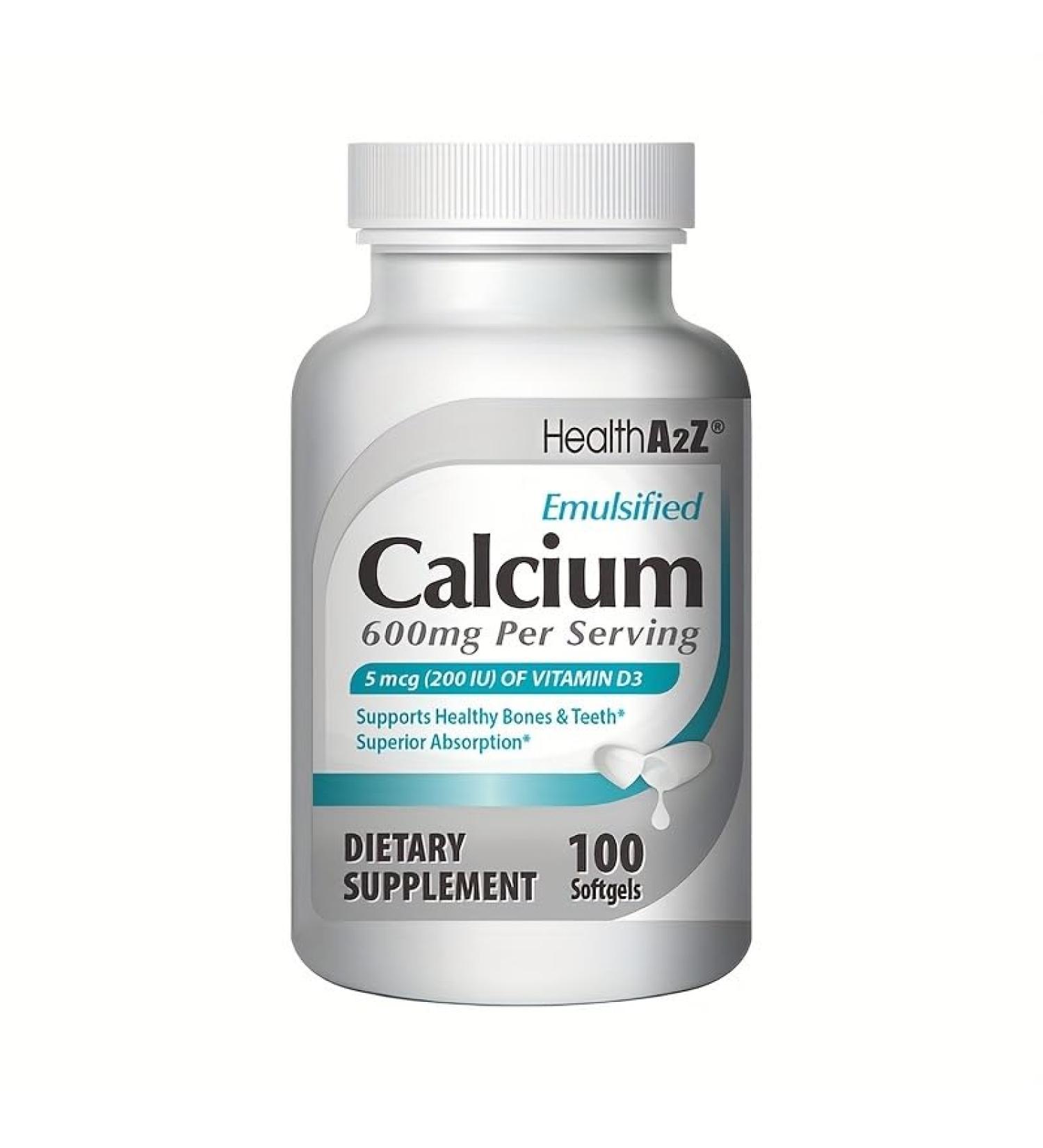 Emulsified Calcium 600mg per Serving 100 softgels