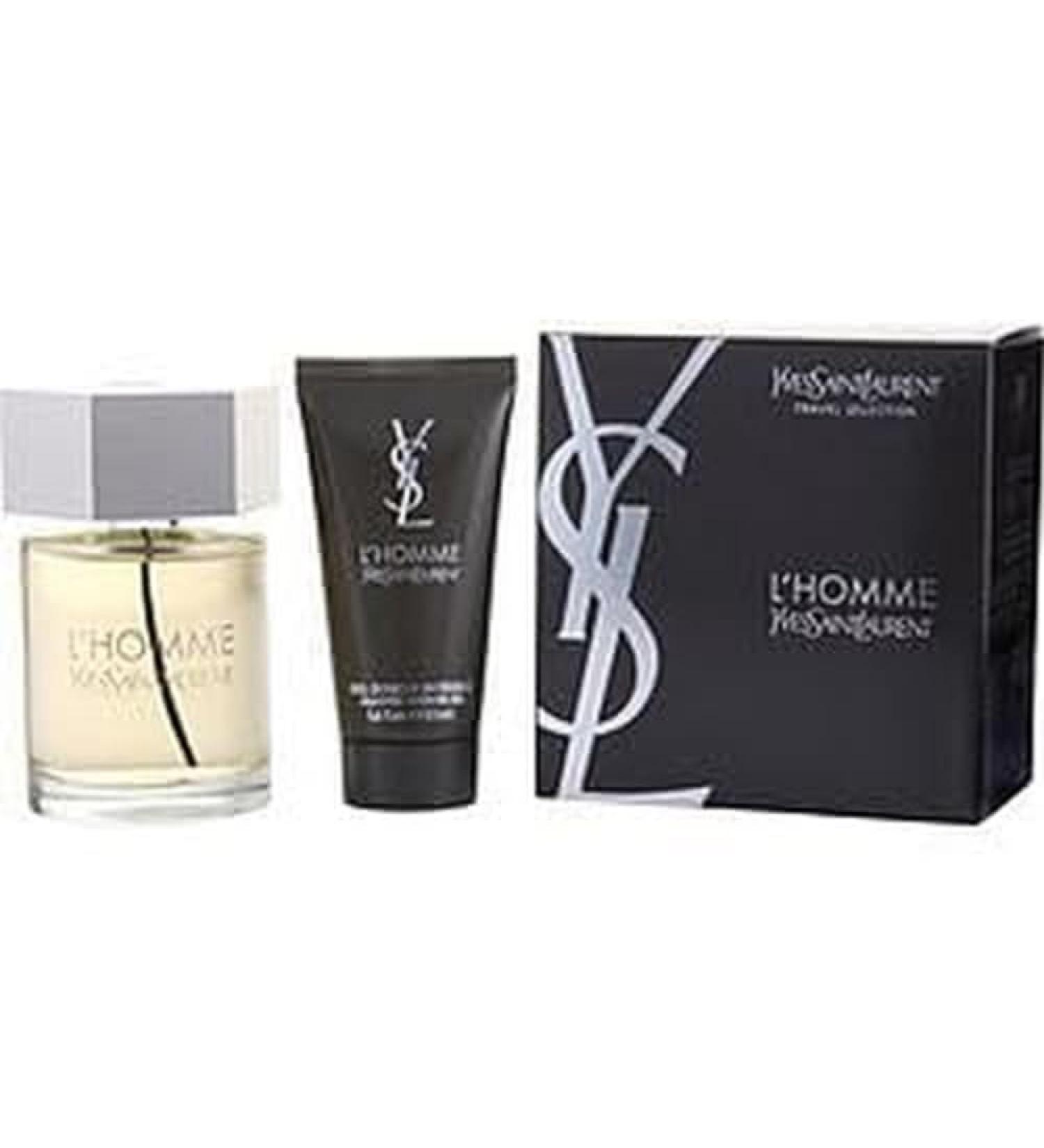 YVES SAINT LAURENT LHomme for Men - 2 Pc Gift Set 3.3oz EDT Spray 1.6oz Shower Gel