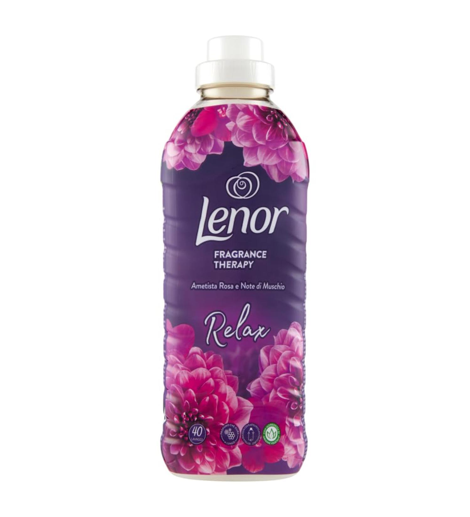 Lenor Fabric Softener 40 Washes Pink Amethyst & Foam Notes, Offers Lasting Freshness For A Cool Bed Up To 1 Week