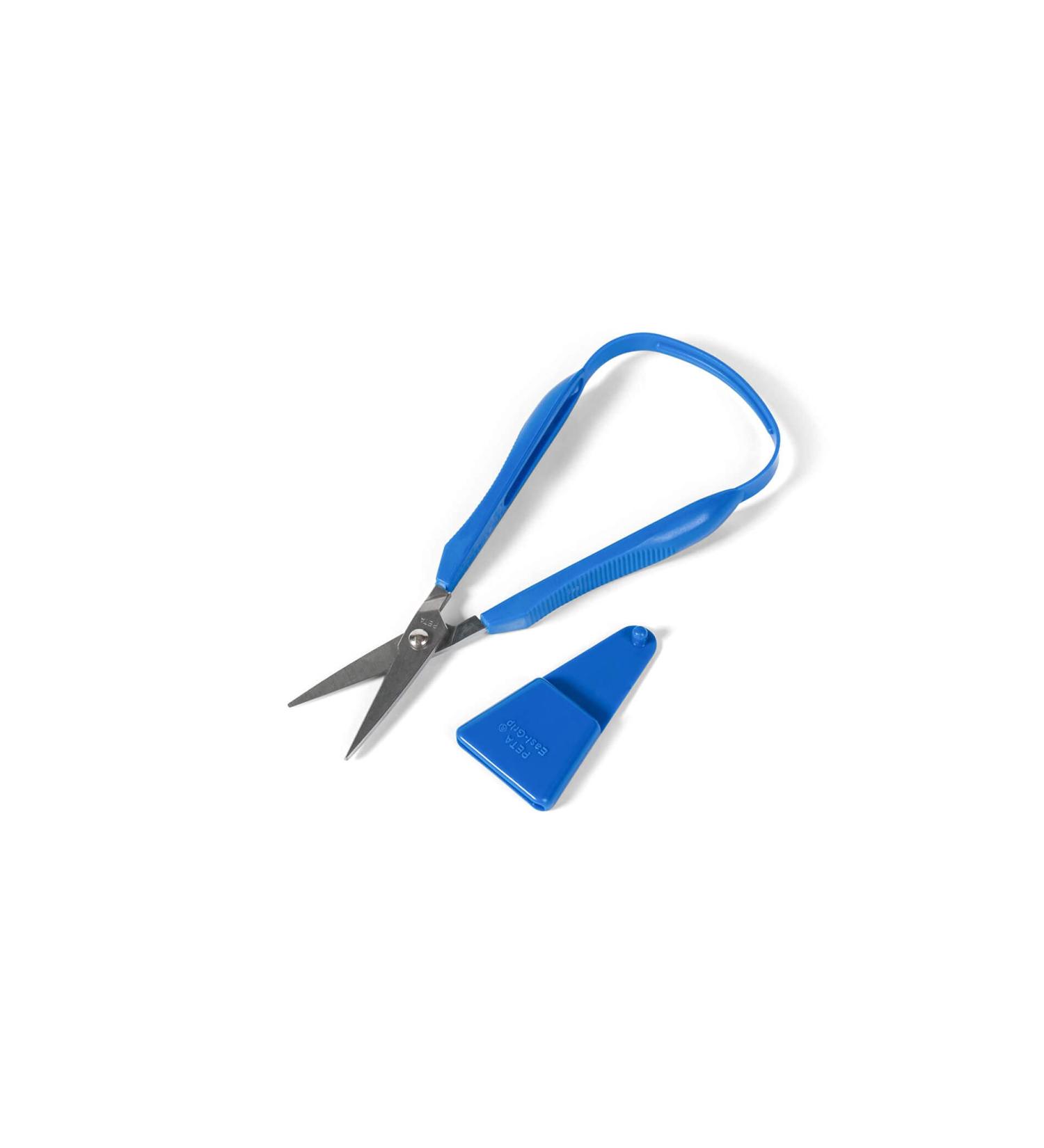 Sammons Preston Easi-Grip Scissors with Pointed Tip 1.75" Blade Lightweight and Easy to Use Scissors for Cutting 4.5" Long Scissor for Children Elderly Disabled Easy Grip Safe Handle Scissors Pointed Right 1.75" Blade