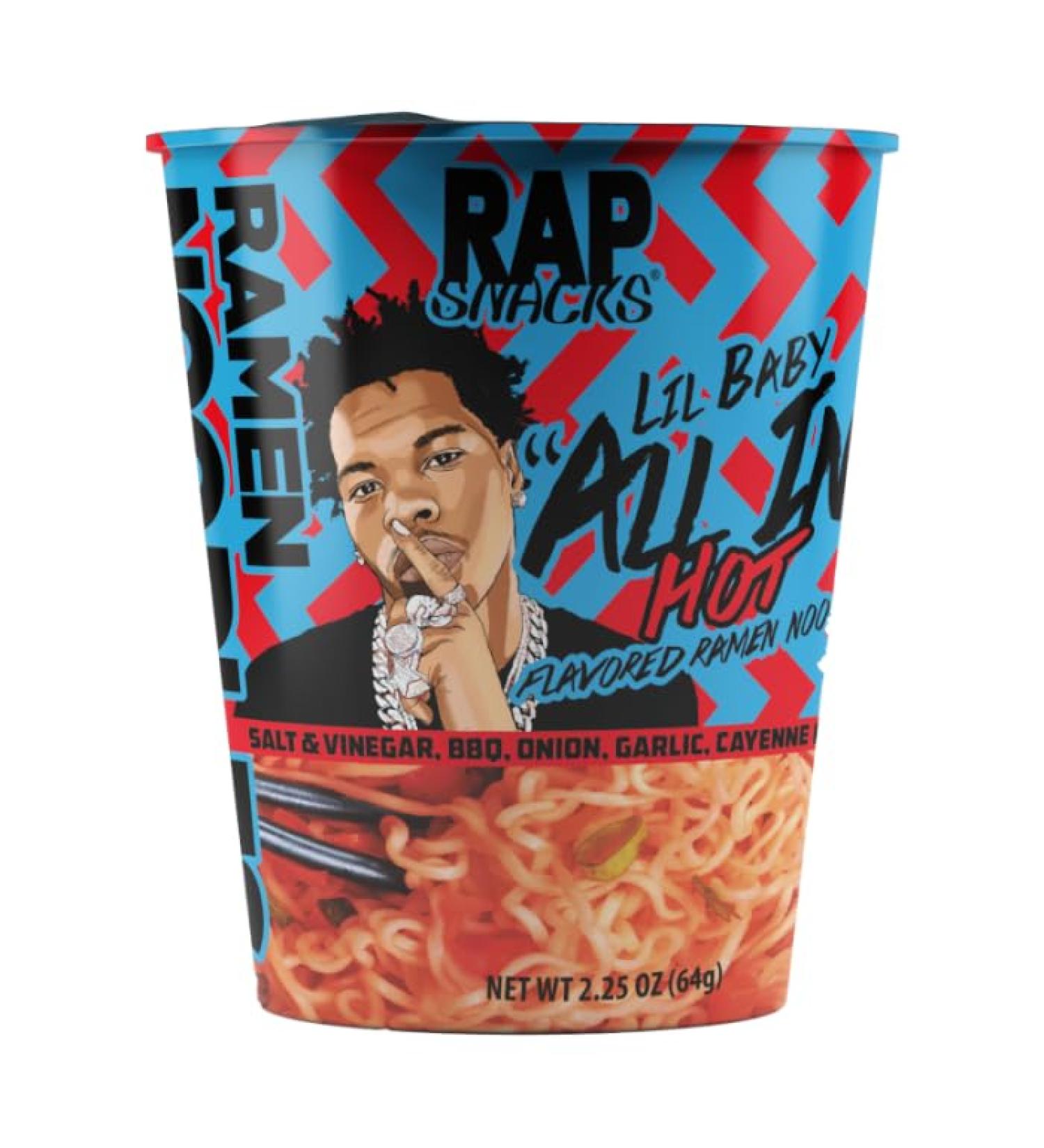 Rap Snacks All InHot Flavored Ramen Noodles 225oz 64g