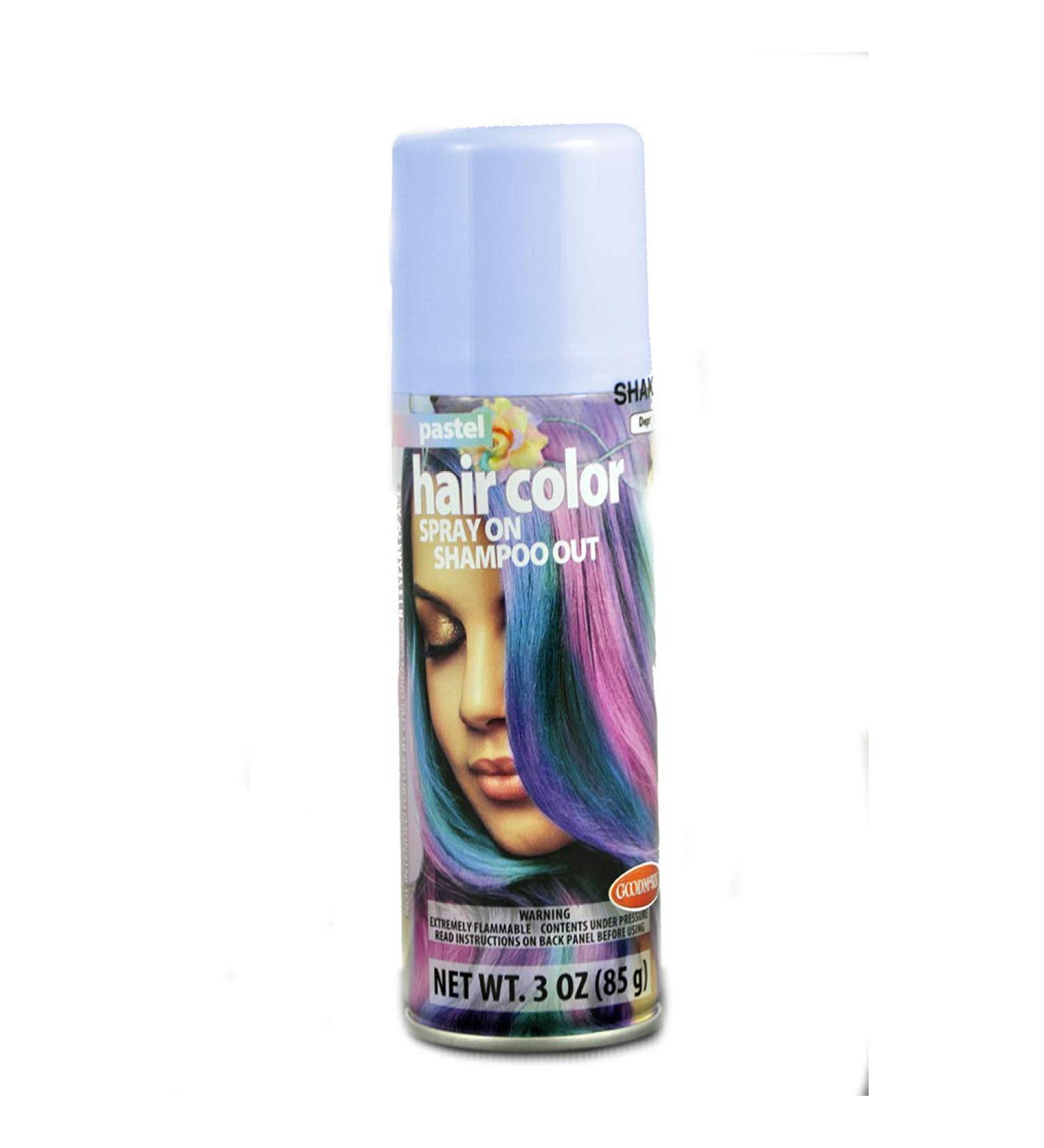 Temporary Hair Color Goodmark Halloween Pastel | Non Permanent and Semi Hair Dye | Spray on Punky Colour of Blue | Boys and Girls Enjoy This Hair Product for Fun Stuffs | Easy to Remove with Shampoo