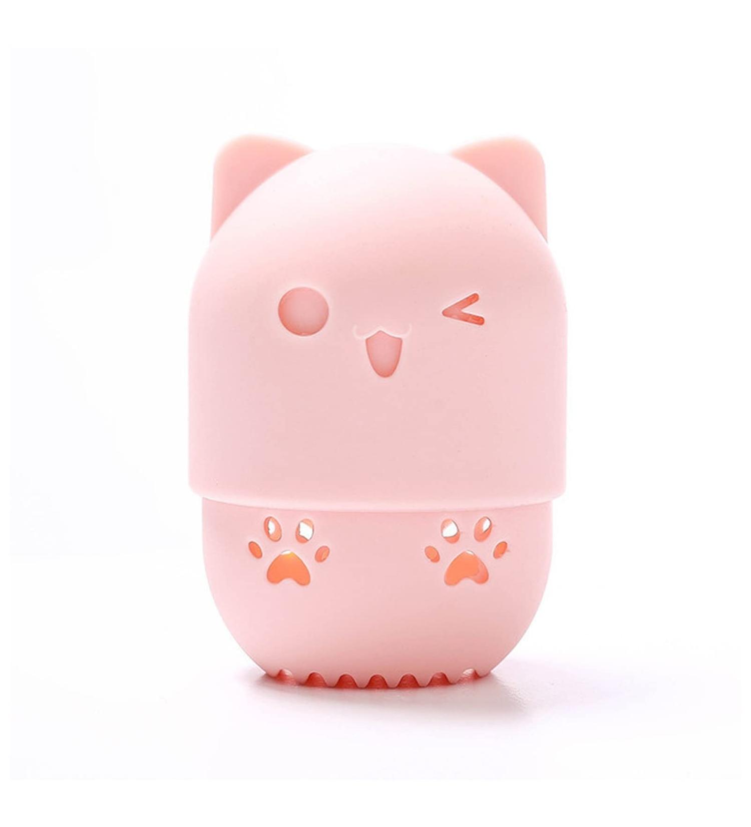 Makeup Sponge Makeup sponge holders Cosmetic Sponge puff Storage Box Portable travel washable Environmentally Silicone Makeup tool accessories Makeup Sponge Holder(Pink) - Buy Online on GoSupps.com