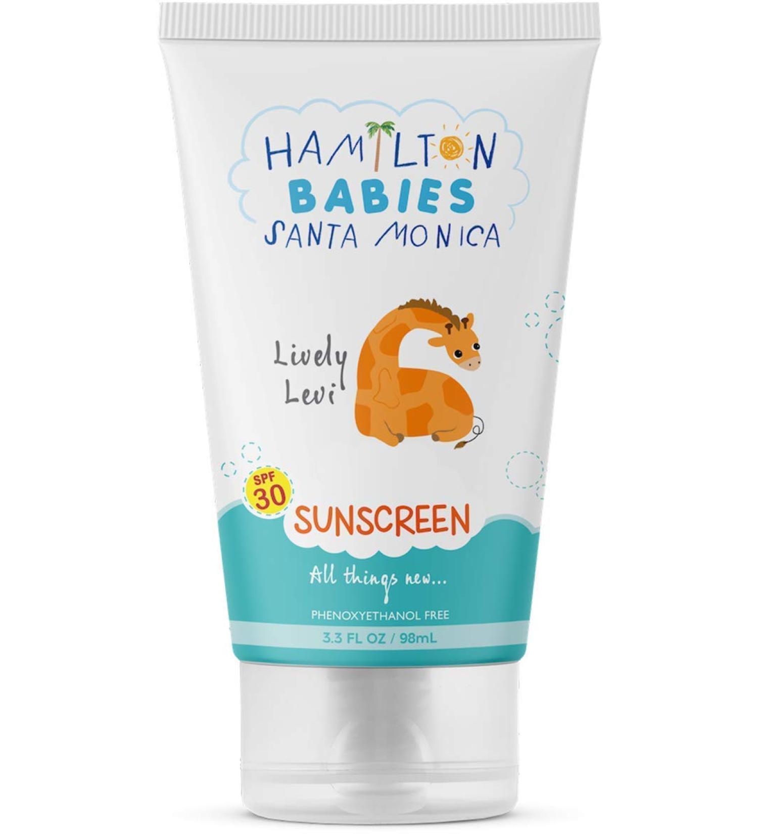 Lively Levi Baby Sunscreen 3.3 fl oz - SPF 30 with 15% Zinc Oxide | UV Protection, Hypoallergenic, Sulfate-Free, Phthalate-Free, Paraben-Free - Buy Online on GoSupps.com