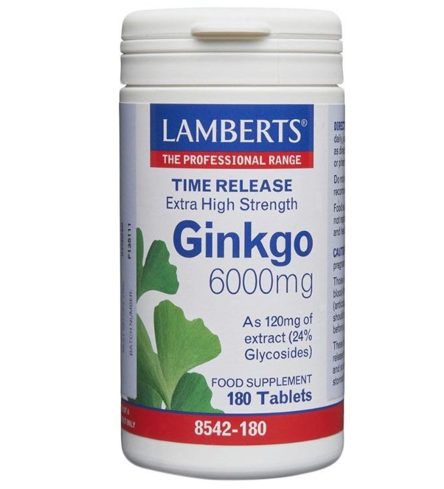 Lamberts Ginkgo 6000mg 180's