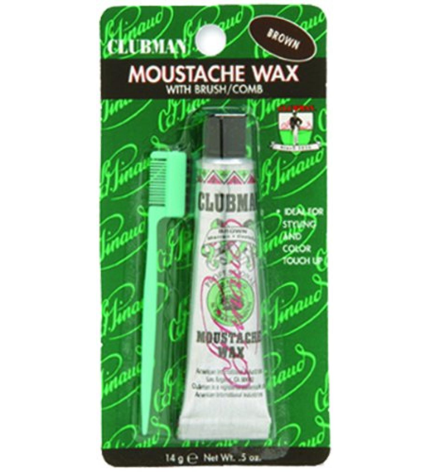 Clubman Moustache Wax Chestnut 0.50 oz (Pack of 6)