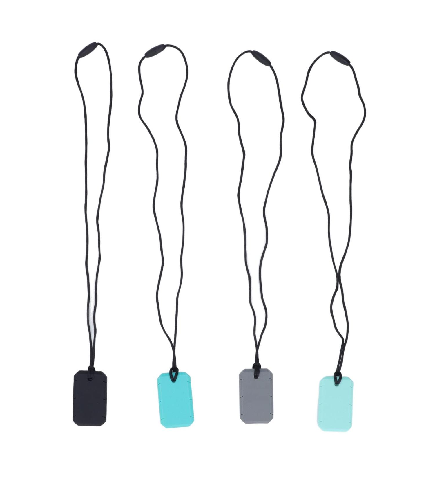 4 Pack Sensory Chewing Necklace | Food-Safe Silicone Baby Bite Ring | Soft Anxiety Relief Toys for Children - Buy Online on GoSupps.com