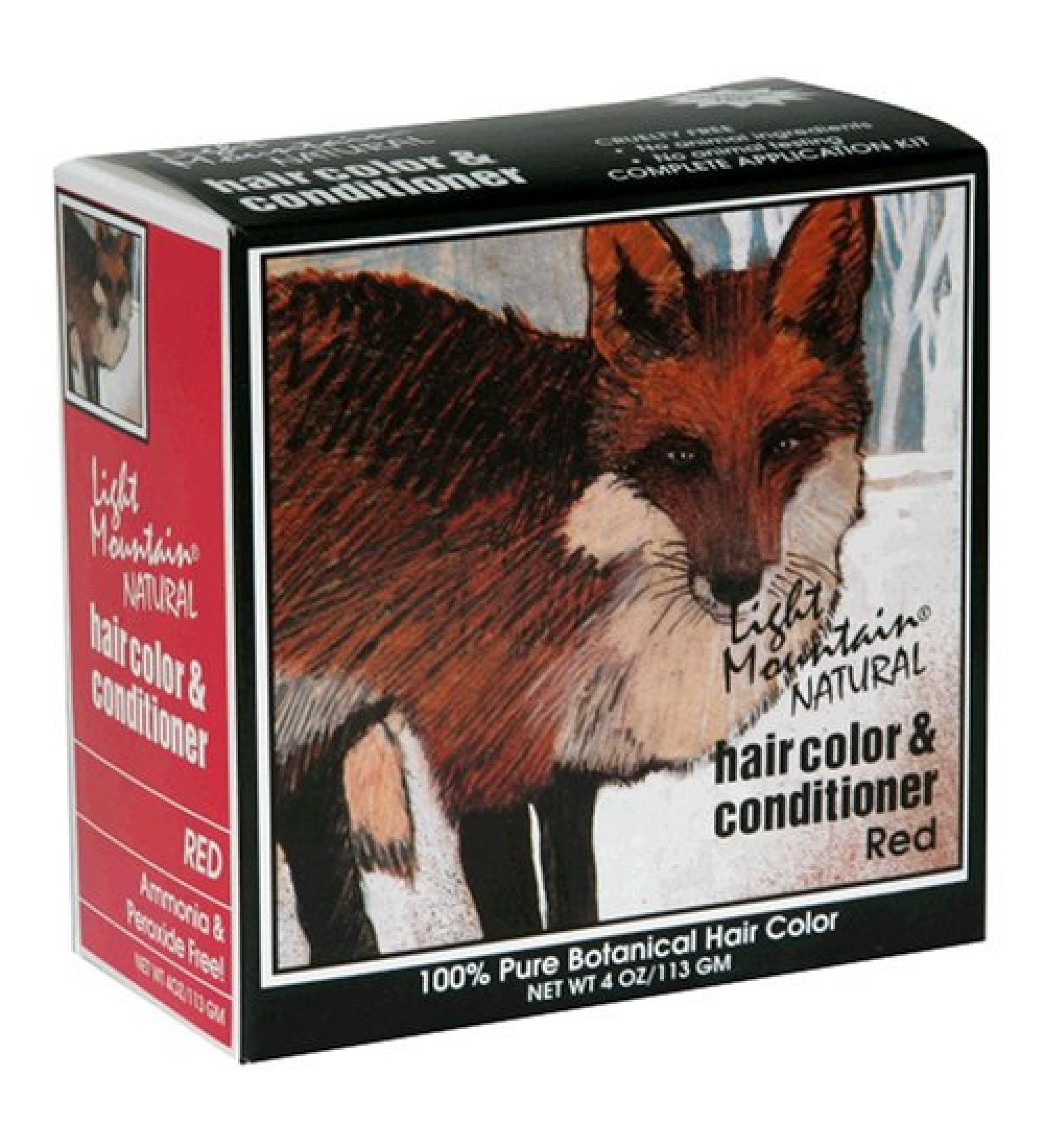 Light Mountain Organic Natural Hair Color & Conditioner - Red 4 oz (113 g) | Chemical-Free Hair Dye - Buy Online on GoSupps.com